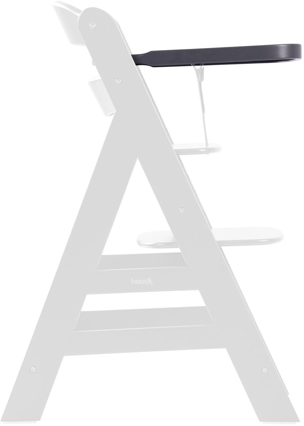 Hauck Hochstuhltablett »Alpha Wooden Tray Essbrett, Dark Grey«, FSC® - schützt Wald - weltweit