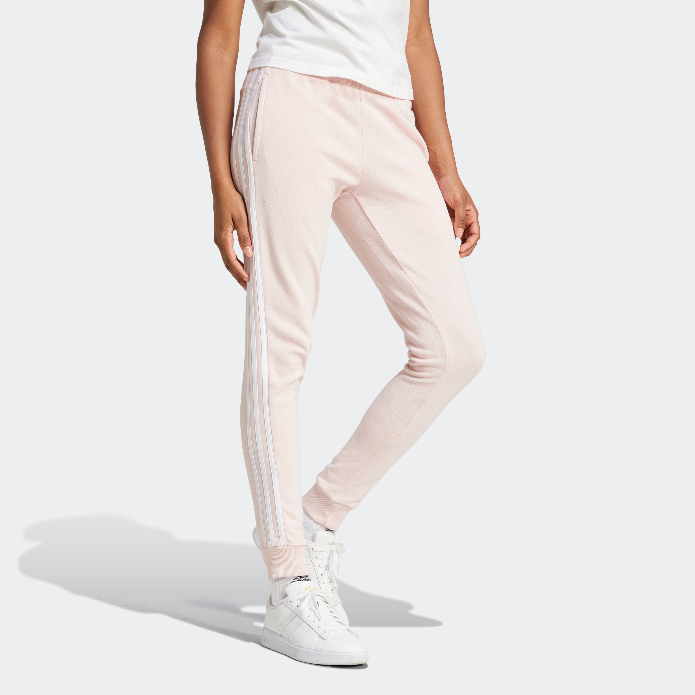 adidas Sportswear Sporthose "ESSENTIALS 3STREIFEN FRENCH TERRY CUFFED HOSE" günstig online kaufen