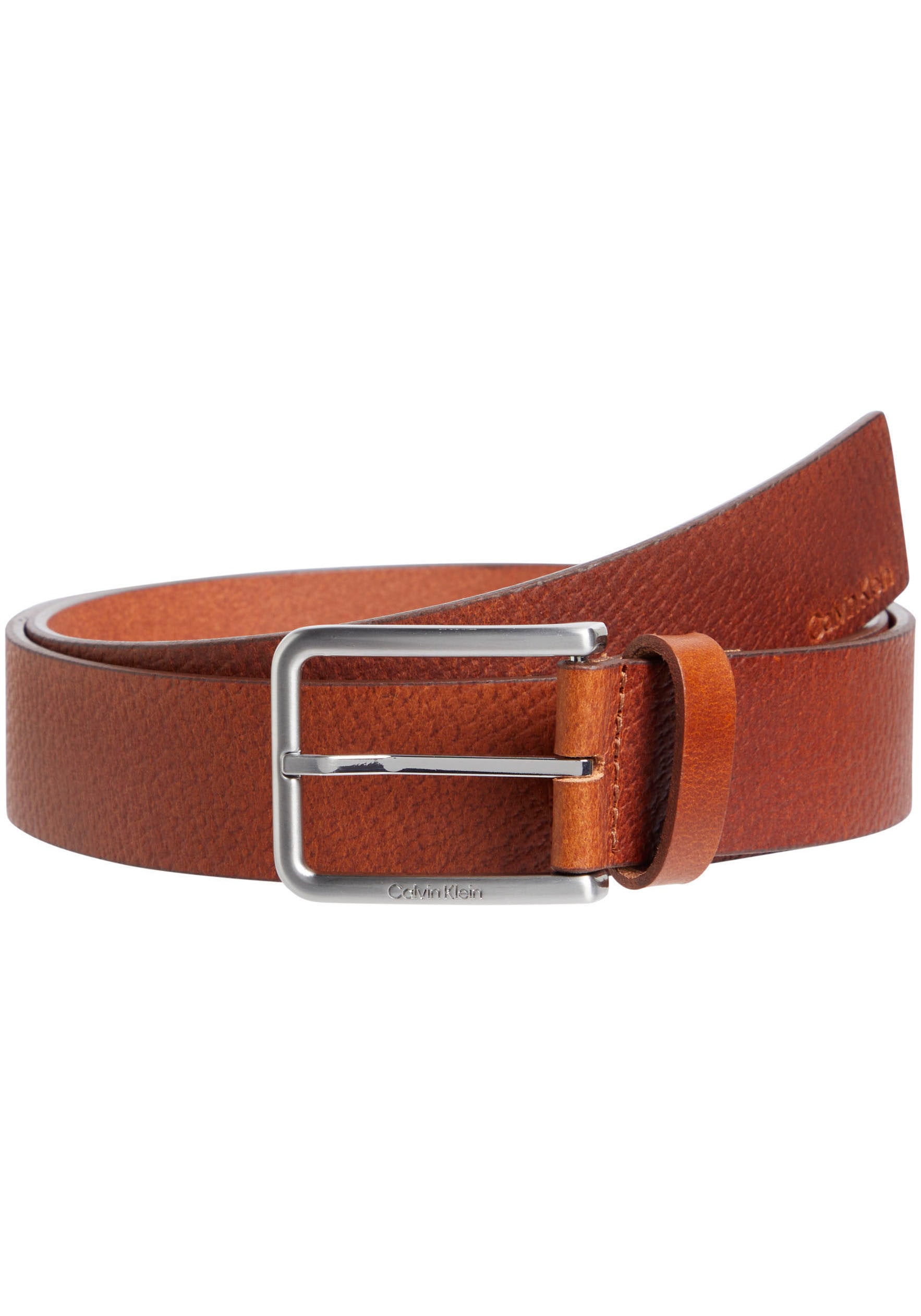 Calvin Klein Ledergürtel »WARMTH PB 35MM« Logodruck, Einfachdornschließe