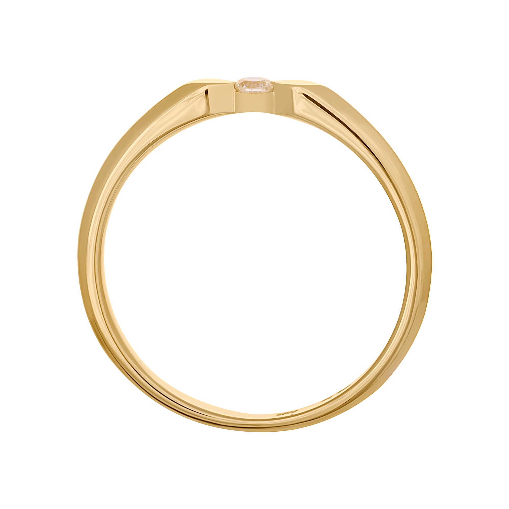 CAÏ Fingerring »925 Silber vergoldet mit Zirkonia«