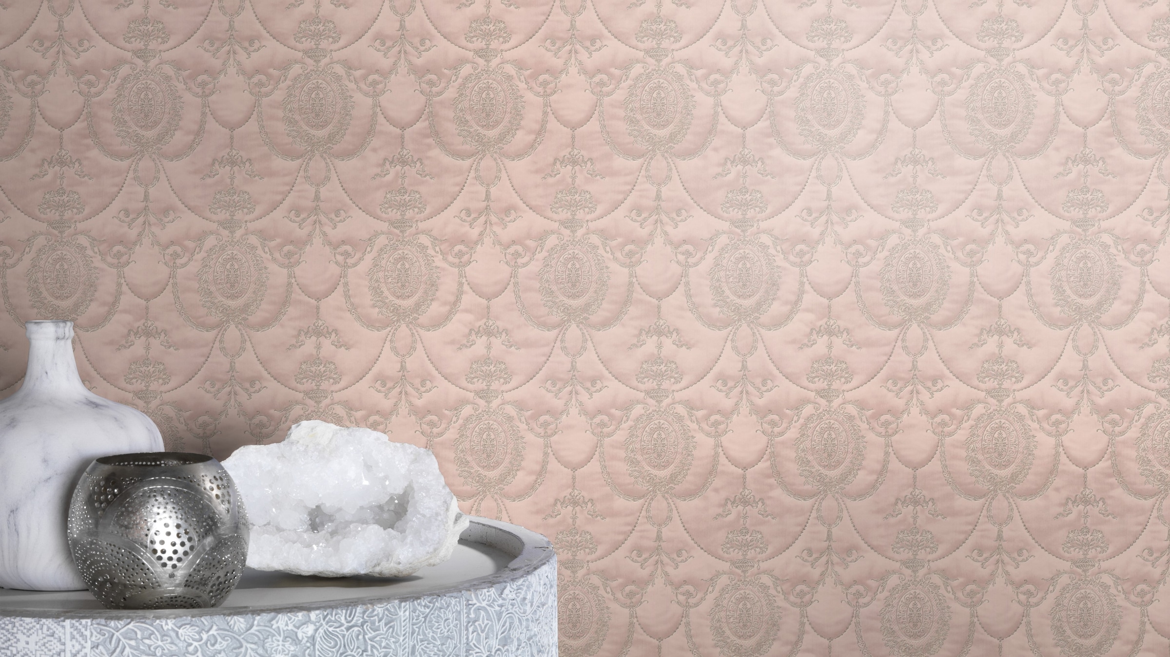 Rasch Vinyltapete "Vliestapete Trianon XIII mit barocken Elementen" Barock texturiert Klassischer Stil