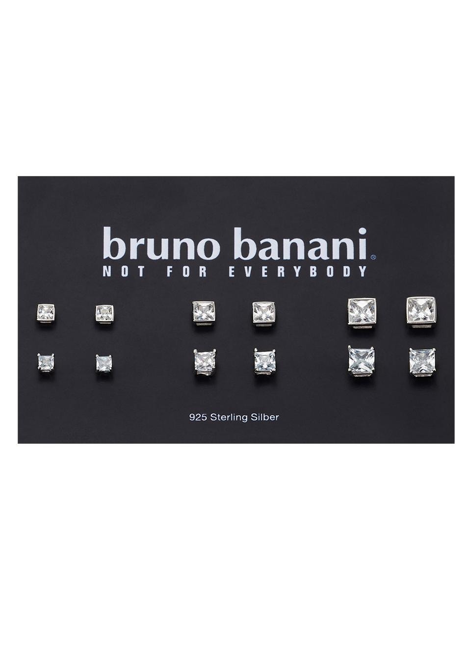 Bruno Banani Ohrstecker-Set »Mulitpack Schmuck Geschenk Silber 925 Ohrschmuckset Silber + Gold«, (Set, 12 tlg.), mit Zirkonia (synth.)