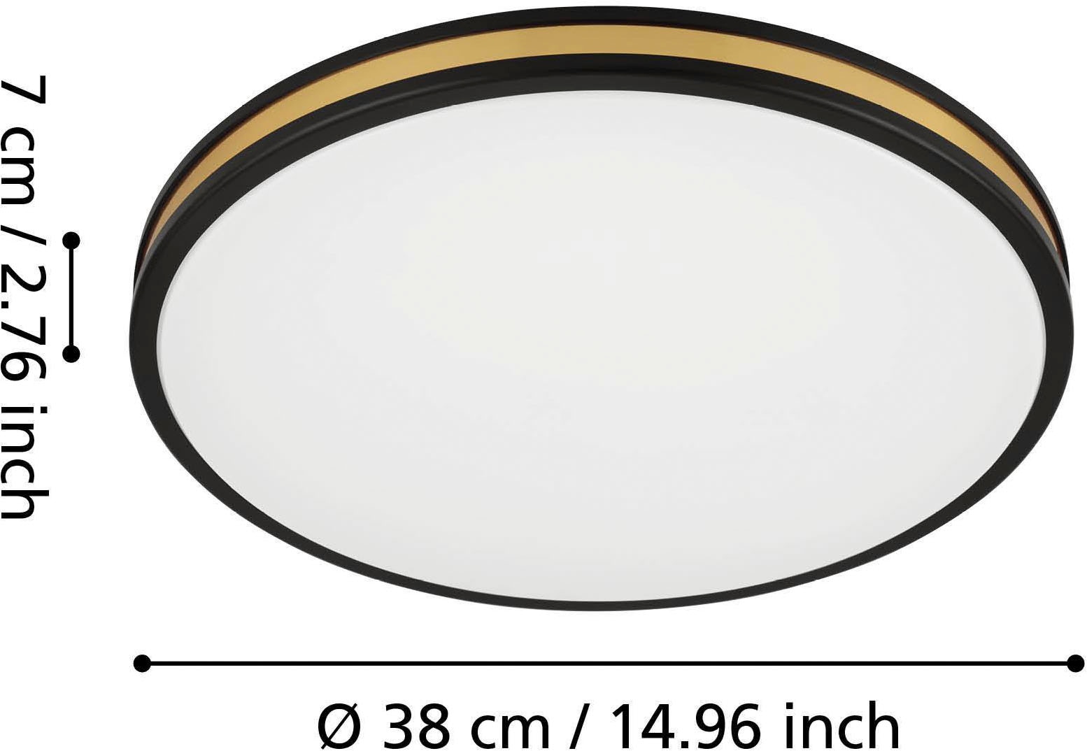 EGLO Deckenleuchte »Pescaito Deckenleuchte, Wohnzimmerlampe, Stahl und Kunststoff, Lampe« LED-Modul 1 Stk. Warmweiß