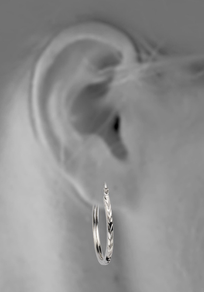 Firetti Boucles d'Oreilles Argent 925 30mm 2