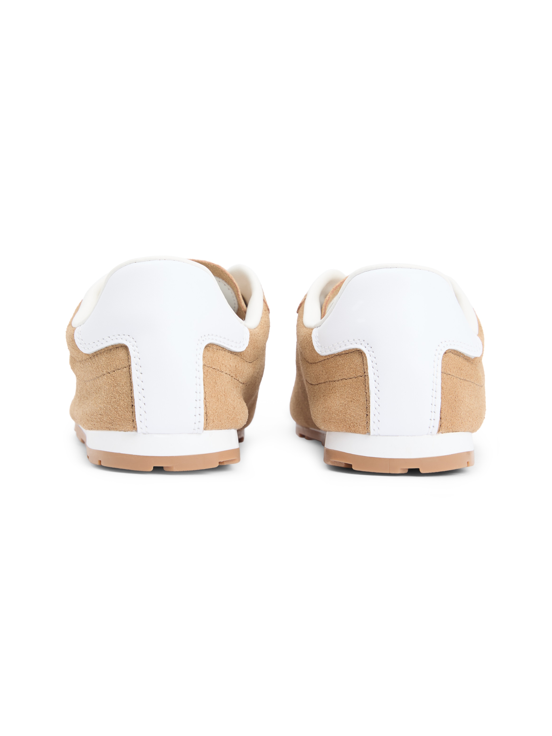 Tommy Hilfiger Sneaker »TH BELLA LOW RUNNER SUEDE«  Halbschuh, Schnürer, Freizeitschuh mit kontrastfarbenem Fersenbesatz