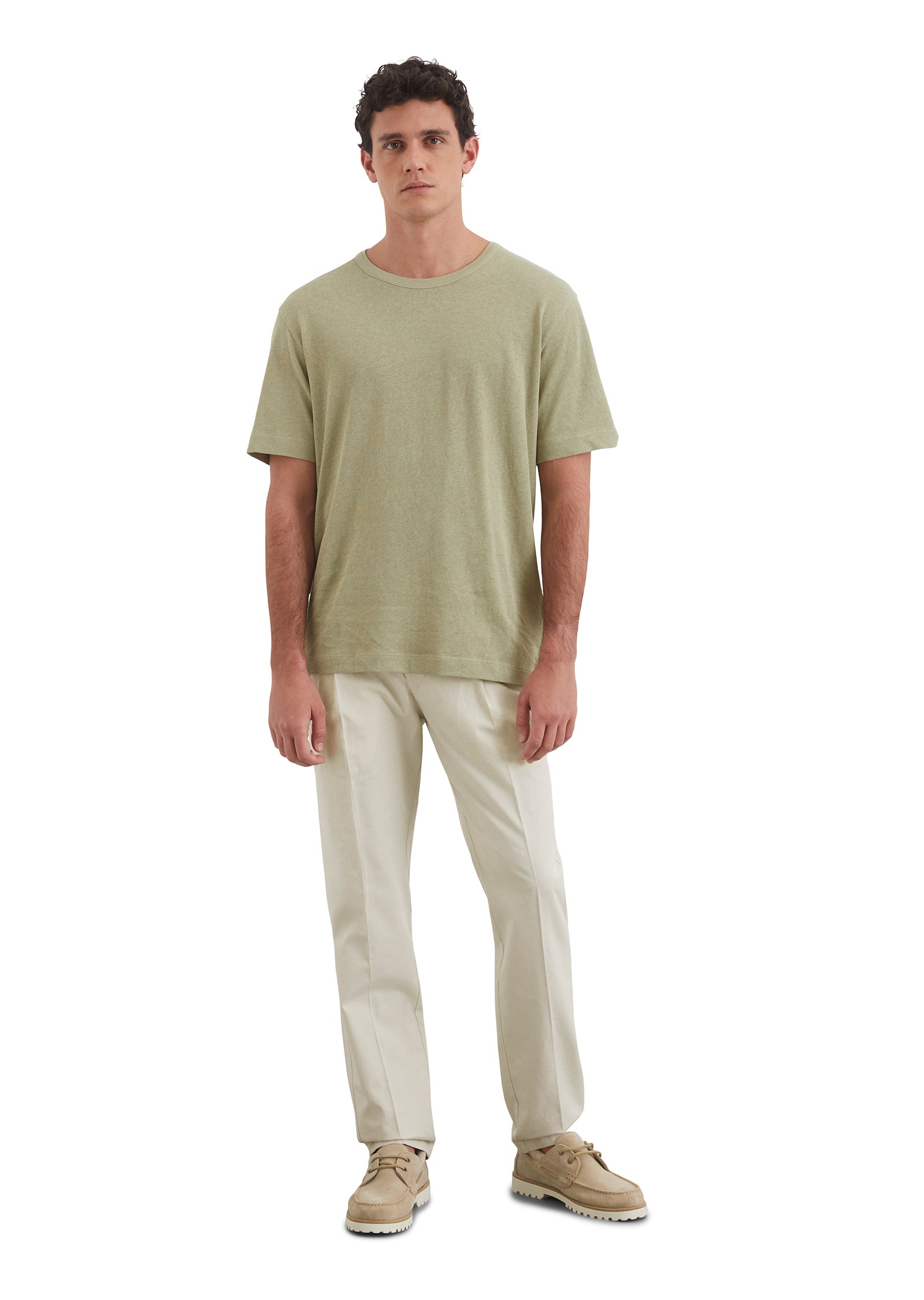 Marc O'Polo T-Shirt »aus Bio-Baumwolle und Leinen«