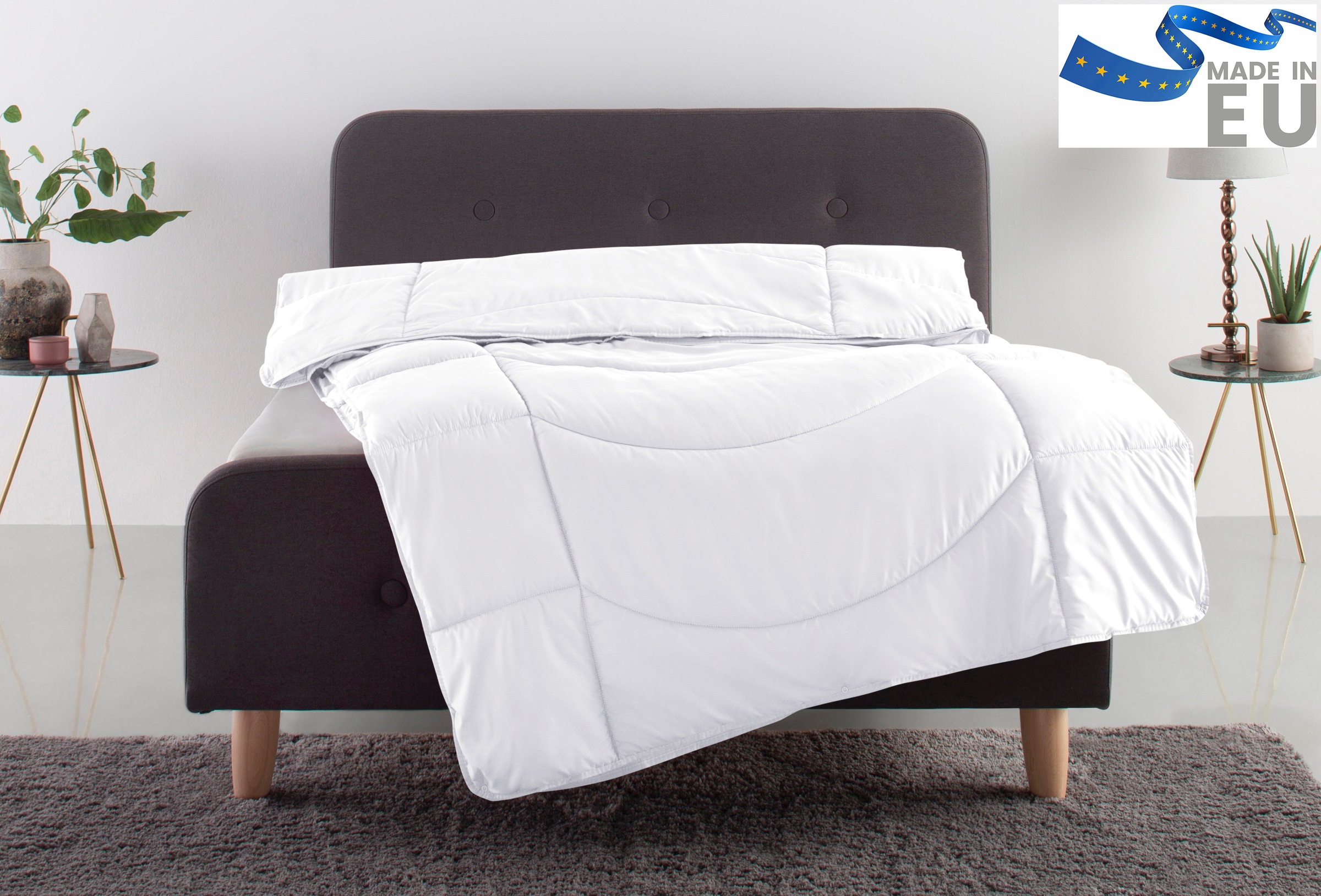 my home Microfaserbettdecke "Microlux, Bettdecke 135x200 cm, 155x220 cm, 20 günstig online kaufen