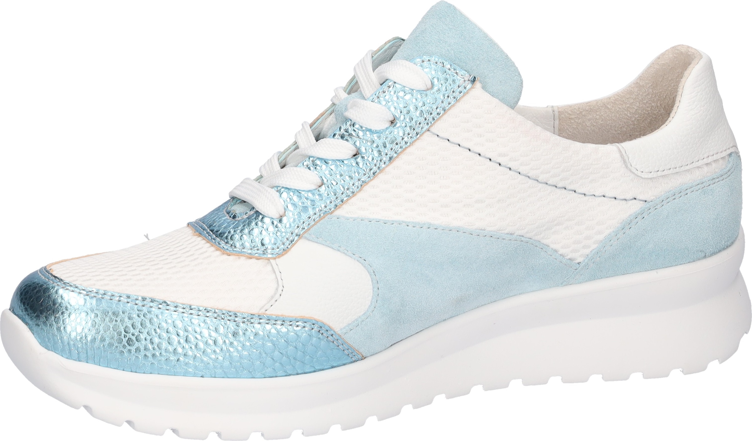 Waldläufer Sneaker »K-SUNNY«  Schnürschuh, Komfortschuh mit seitlichem Reißverschlus, K-Weite