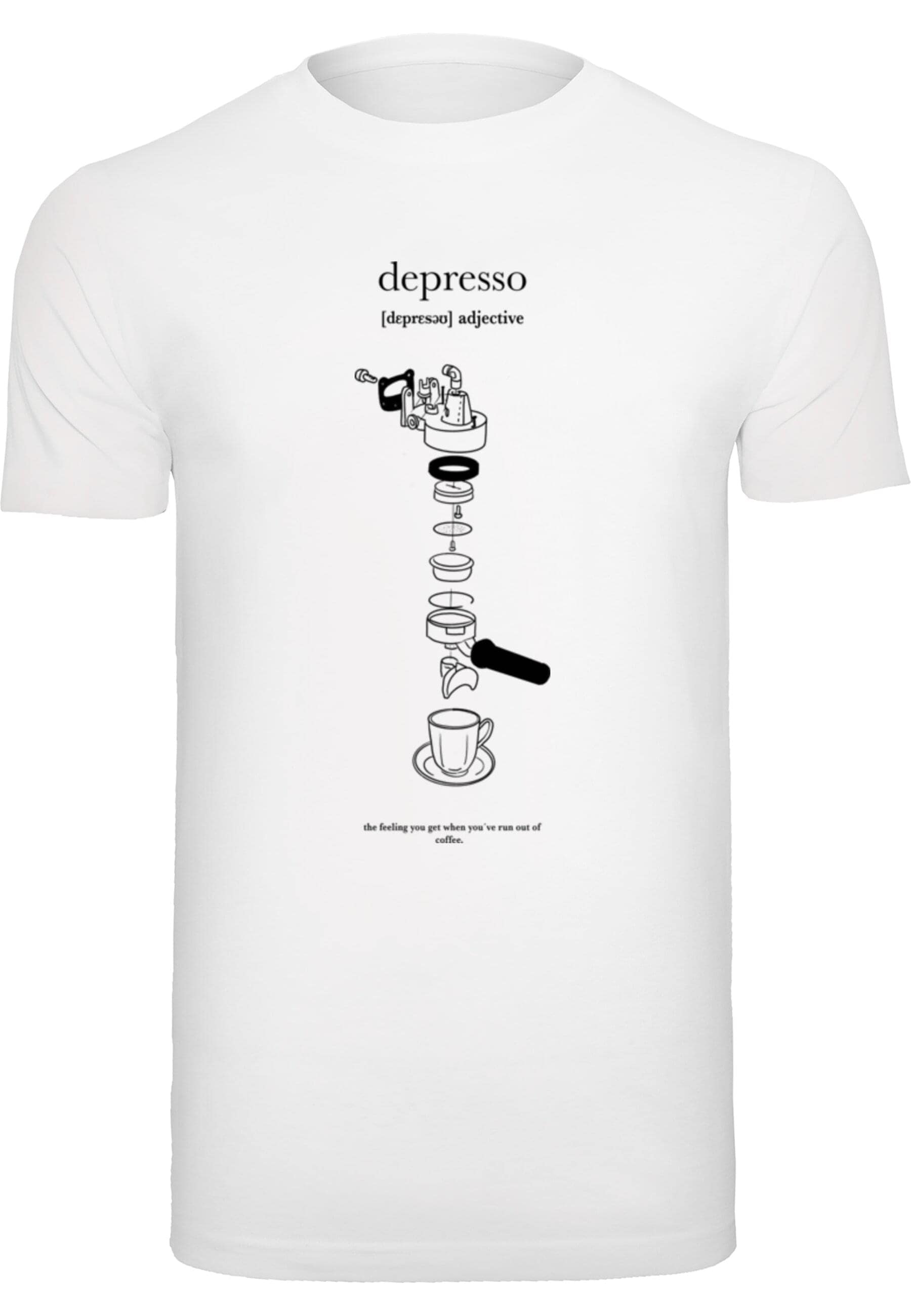 MisterTee T-Shirt "MisterTee Depresso T-Shirt Round Neck" 1 Stk. tlg. günstig online kaufen