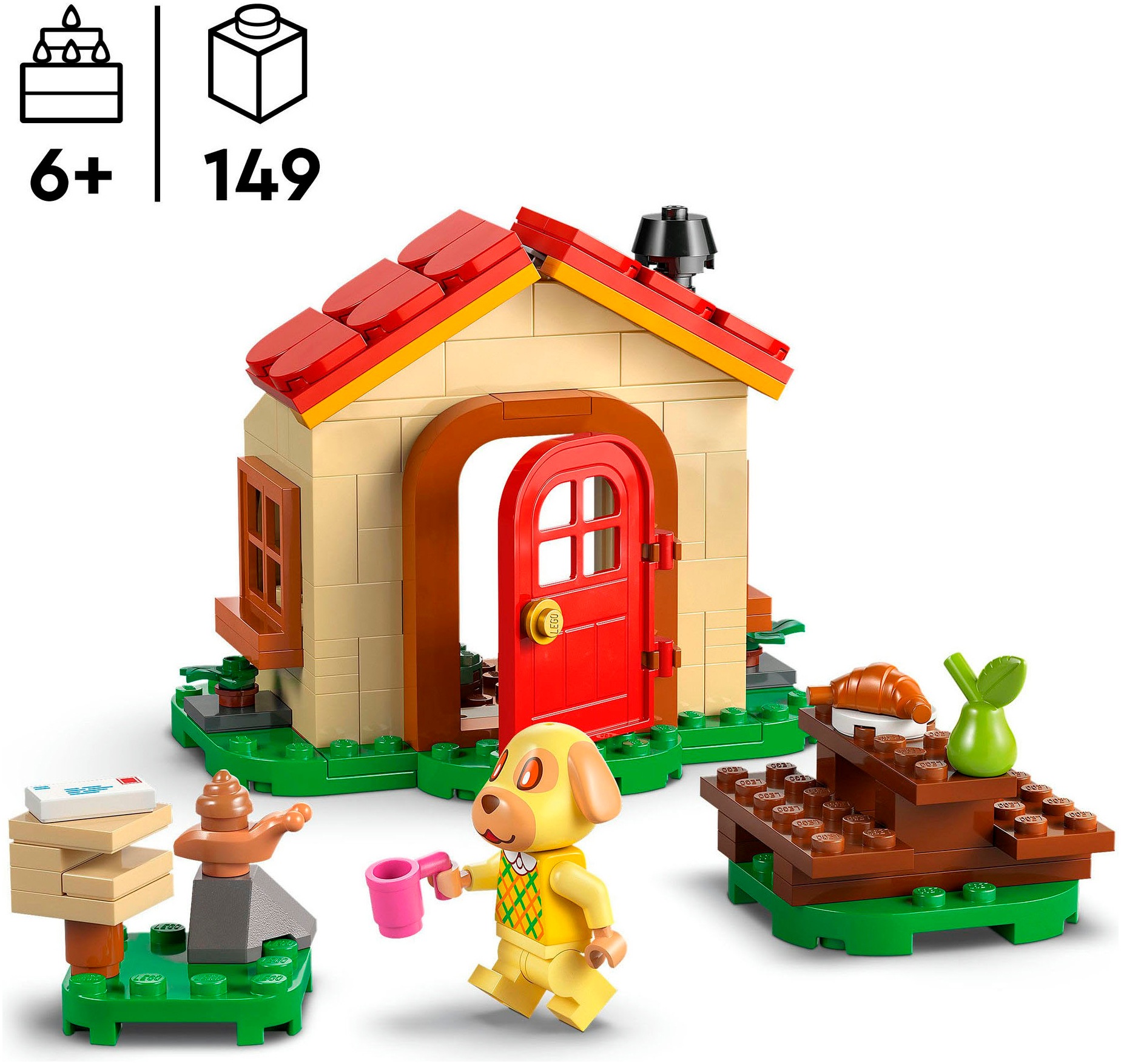 LEGO® Konstruktionsspielsteine »Bienchens gemütliches Haus (77058), LEGO Animal Crossing«, (149 St.), Made in Europe