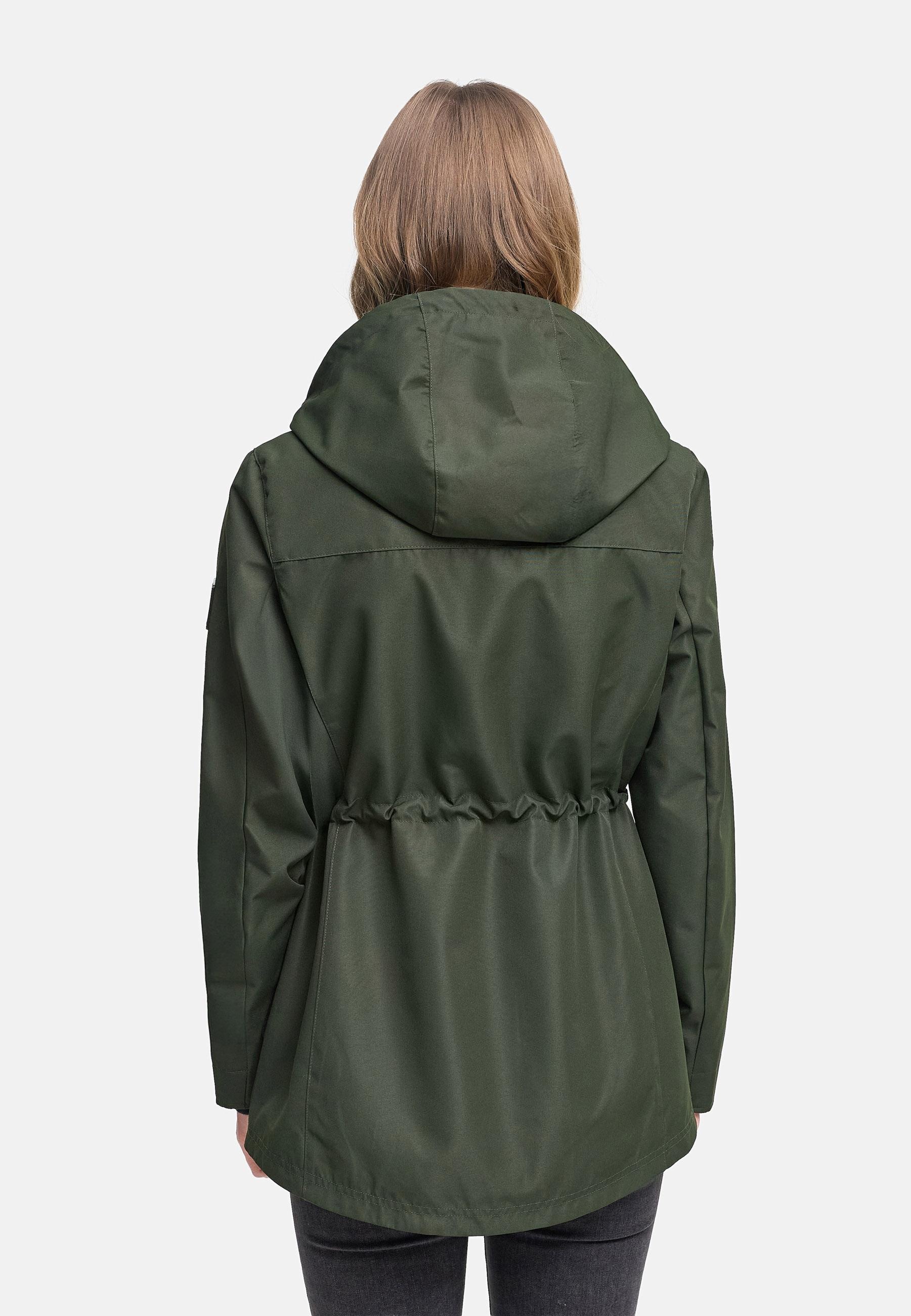 Navahoo Outdoorjacke »Blumentanz 14« mit Kapuze Übergangsjacke mit wasserdichtem Verschluss