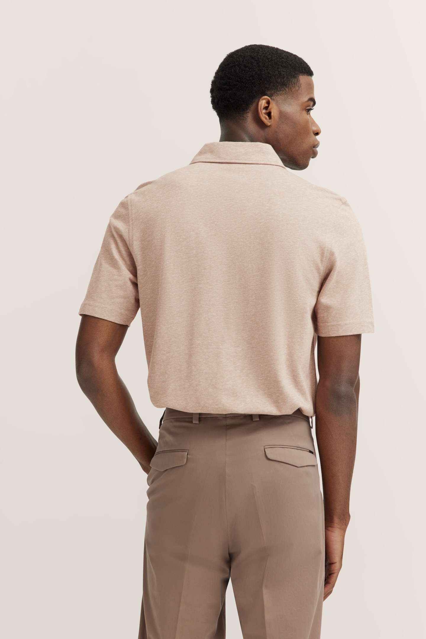 bugatti Poloshirt, aus Baumwoll-Leinen-Mischung
