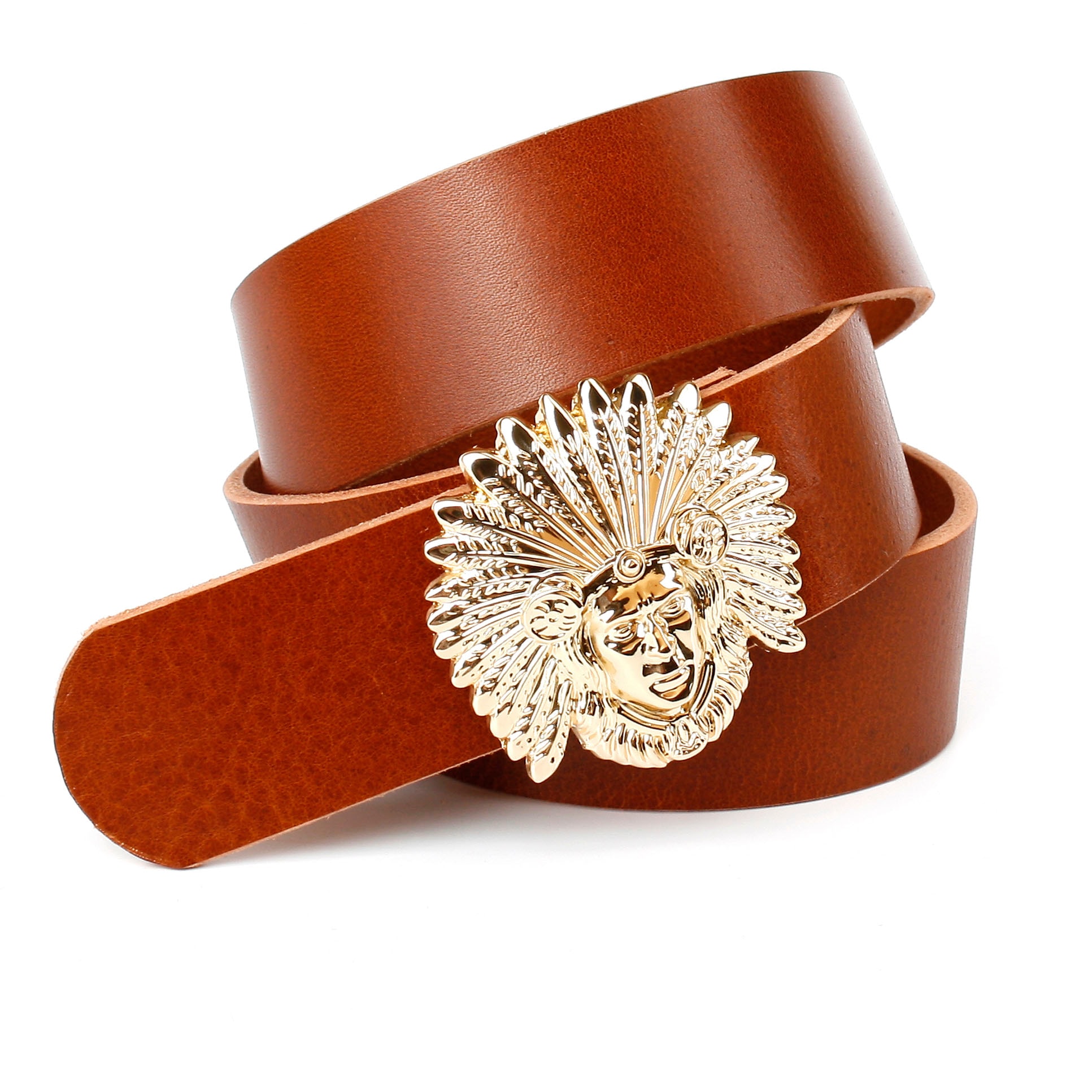 Anthoni Crown Ledergürtel, genarbt, mit glänzender Schließe kaufen | BAUR