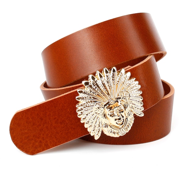 Anthoni Crown Ledergürtel, genarbt, mit glänzender Schließe kaufen | BAUR