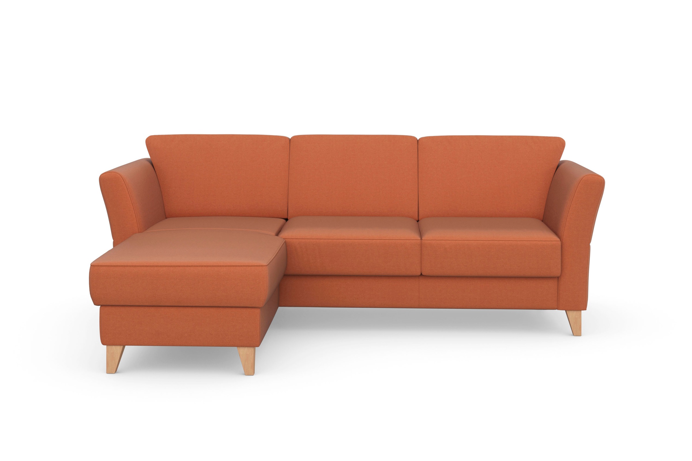 Ecksofa SIT & MORE "Visby L-Form", orange (terra), B:248cm H:87cm T:162cm, Sofas, Ecksofa, Wahlweise mit Bettfunktion und Bettkasten, frei im Raum stellbar 4
