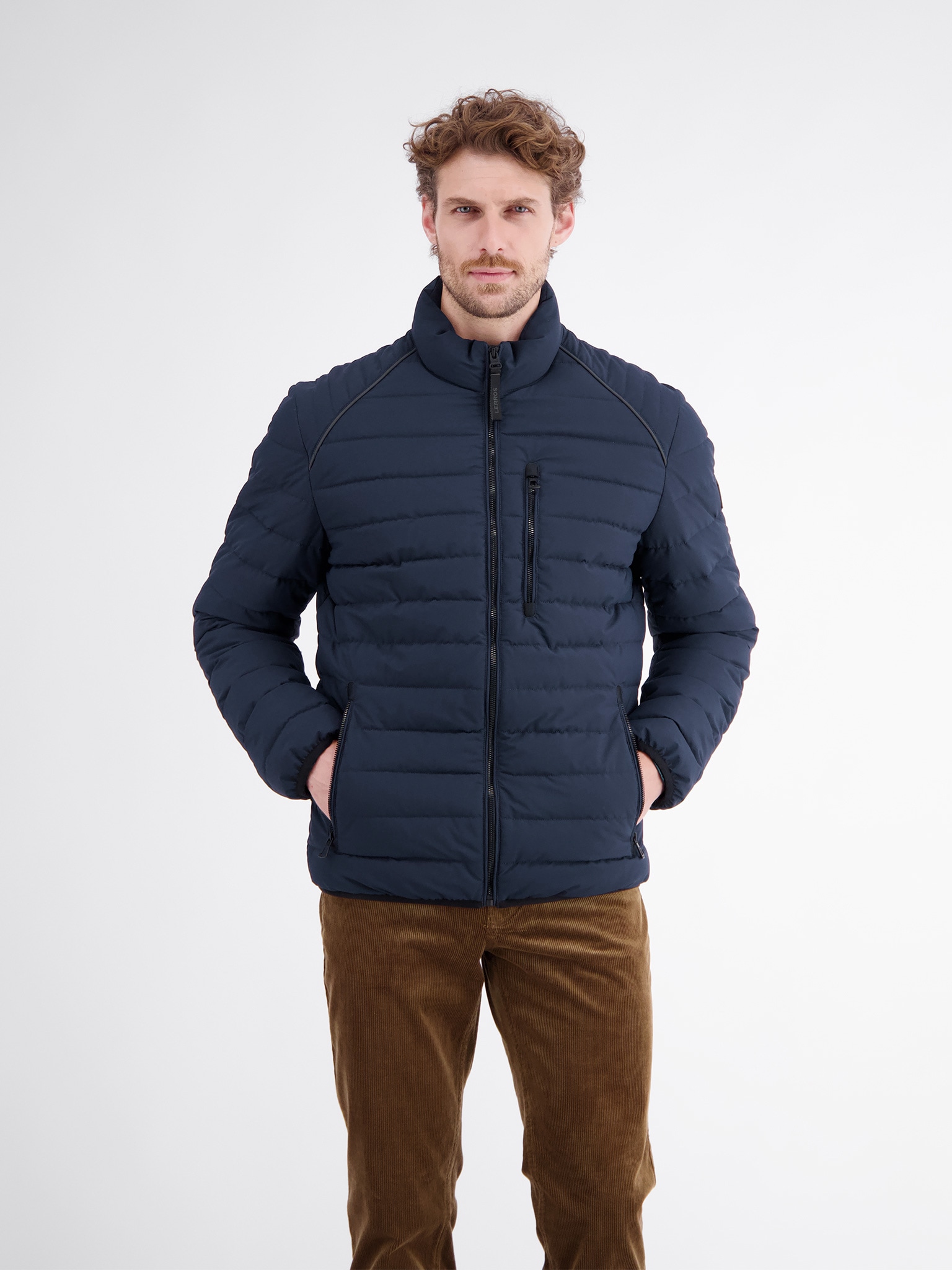 LERROS Blouson ohne Kapuze Light Weight mit Reißverschluss und Stehkragen
