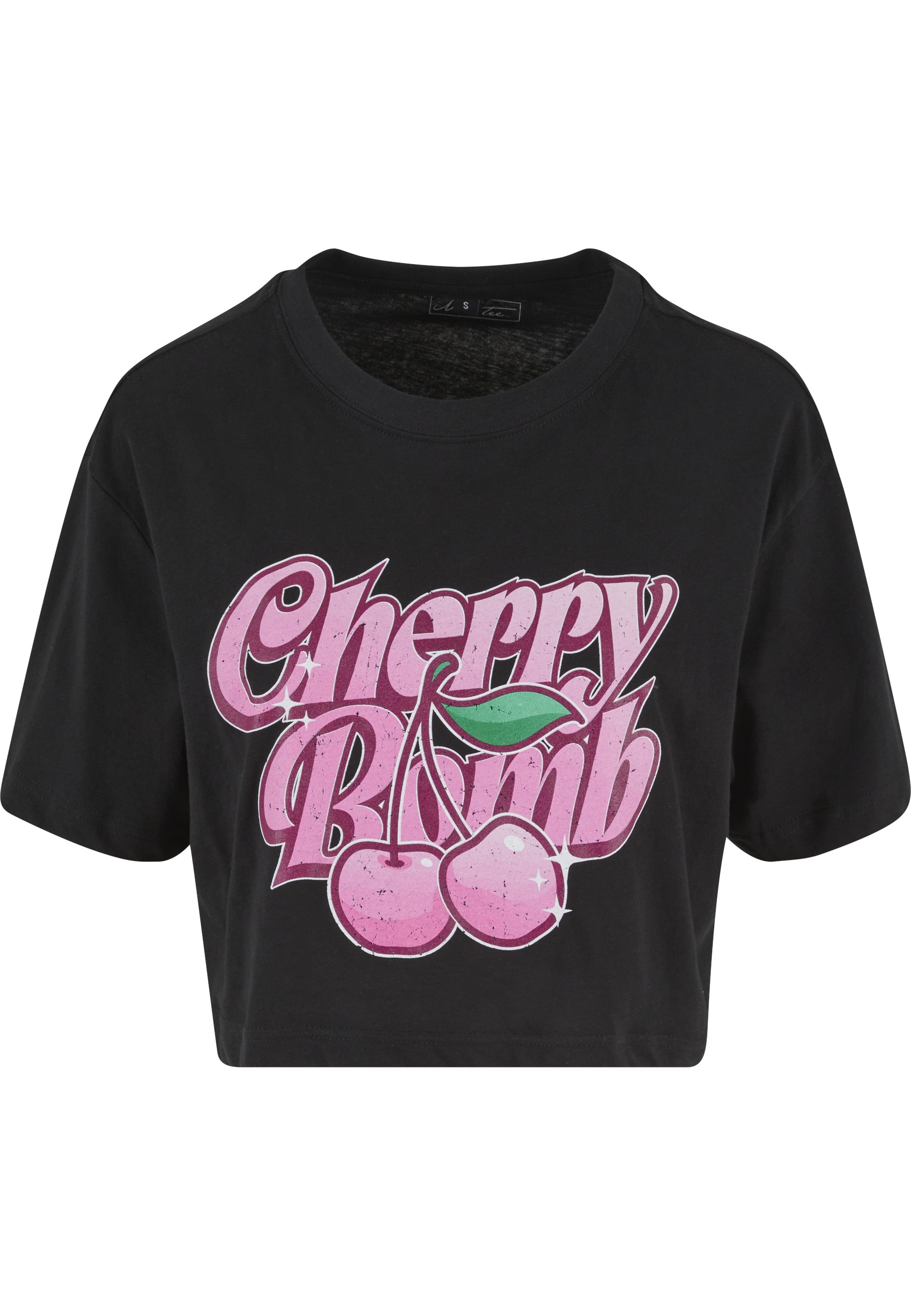 Miss Tee T-Shirt "Miss Tee Damen Cherry Bomb Ladies Short Overized Tee" 1 Stk.