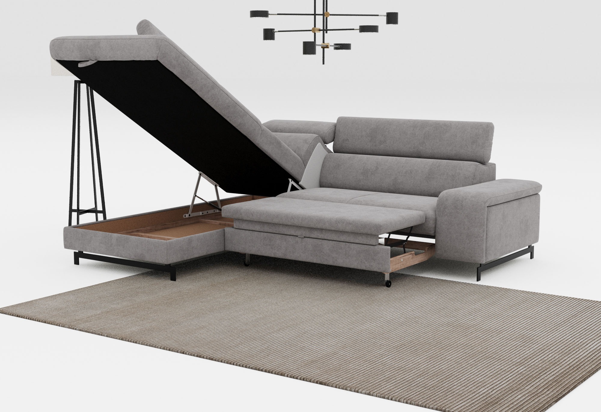 COTTA Ecksofa "Emma L-Form", mit Kopfteilverstellung, wahlweise mit Bettfun günstig online kaufen