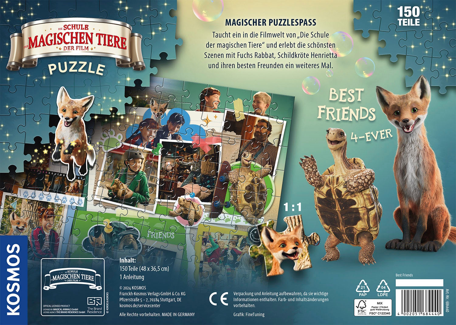 Kosmos Puzzle »Die Schule der magischen Tiere, 150 Teile«, Made in Germany