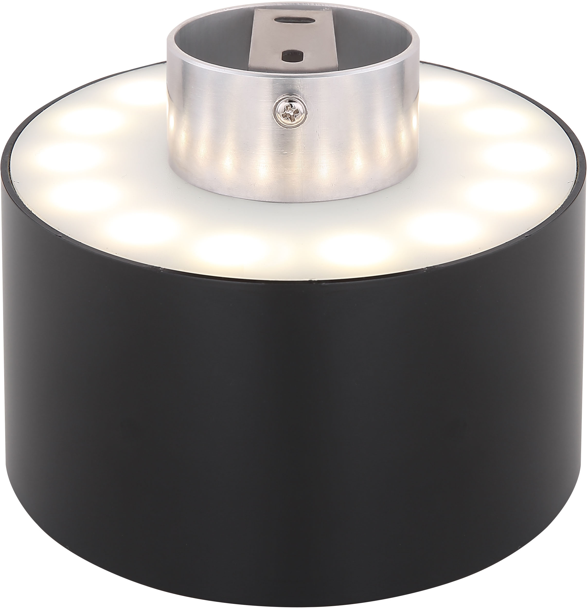 GLOBO LIGHTING LED Deckenleuchte »JENNY«, Leuchtmittel LED-Modul | LED fest integriert, Deckenlampe / Schlafzimmer / Wohnbereich / schwarz / rund / Aluminium