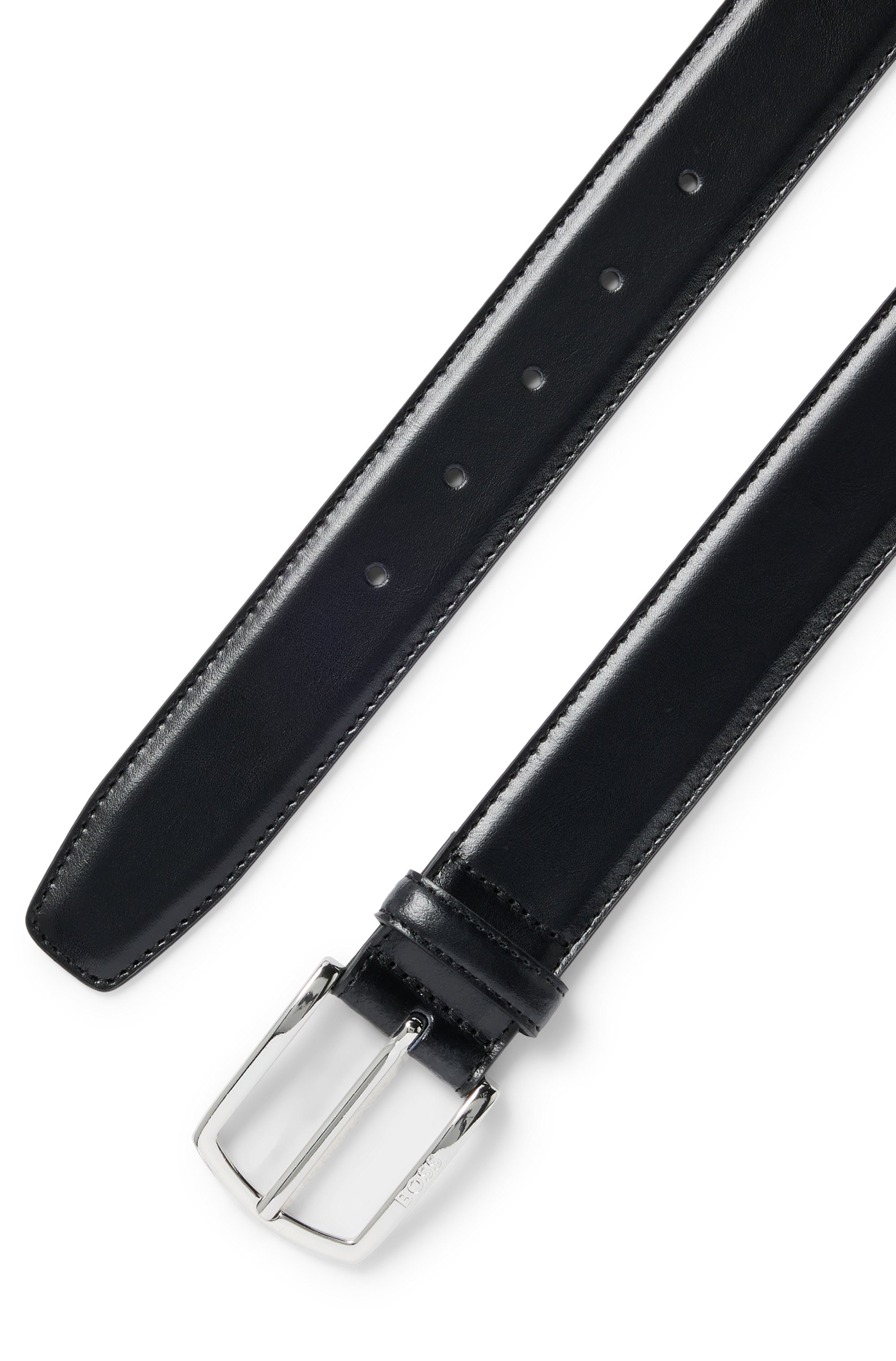 BOSS Ledergürtel »Claus-Tx-St_Sz35«, mit Logo-Gravur am Verschluss