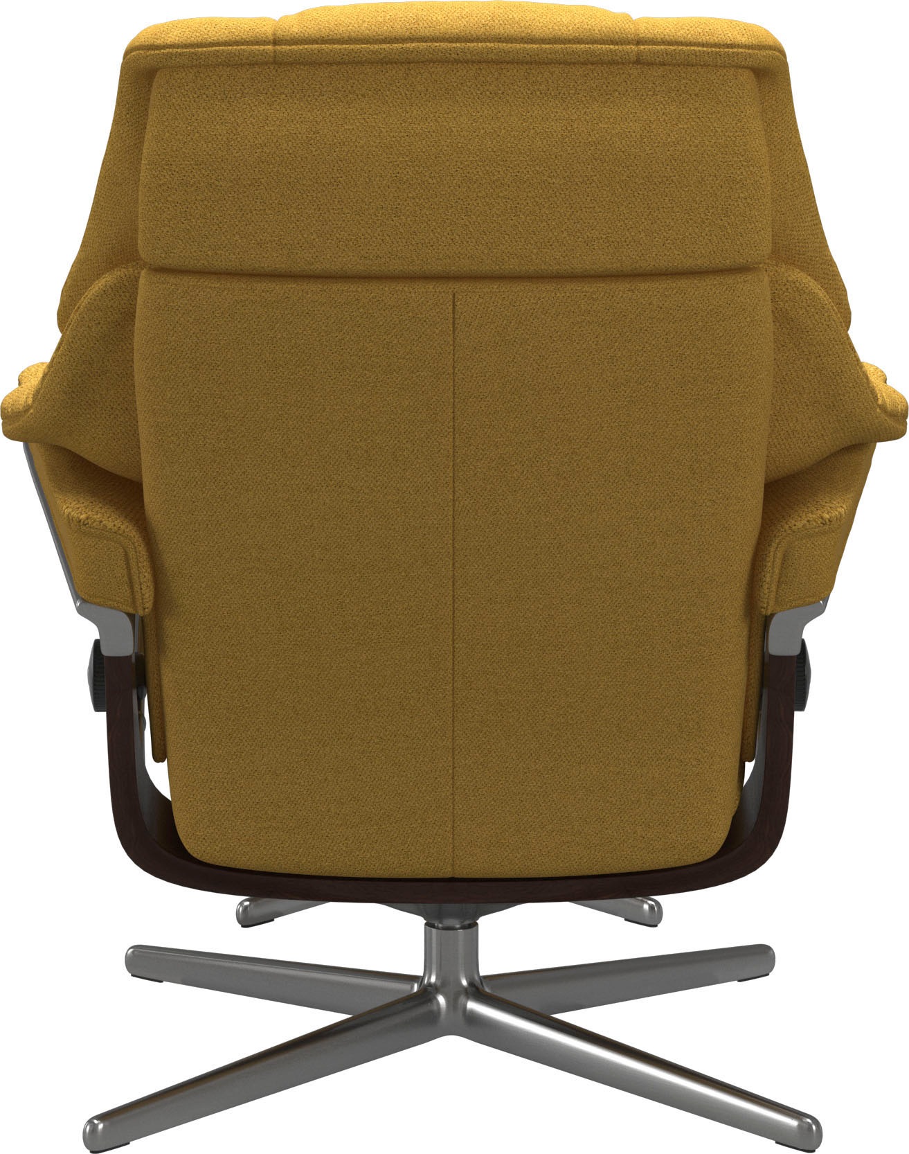 Stressless® Relaxsessel »Reno«, (Set, Relaxsessel mit Hocker), mit Hocker, mit Cross Base, Größe S, M & L, Holzakzent Braun
