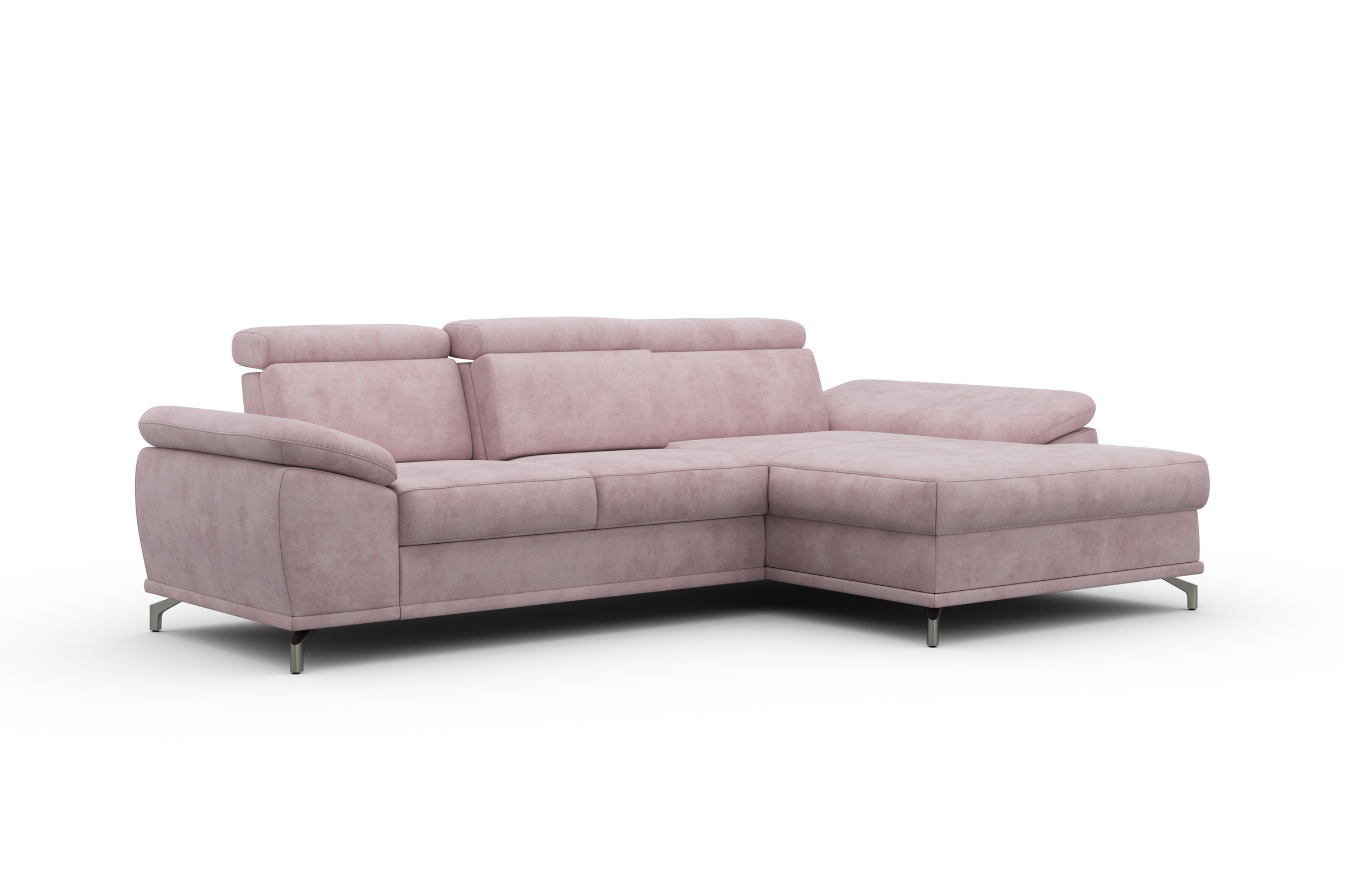 sit&more Ecksofa »Cabrio L-Form, mit Sitztiefenverstellung, Arm- und Kopfteilverstellung«, 2 Nierenkissen, Federkern, optional Bettfunktion und Stauraum
