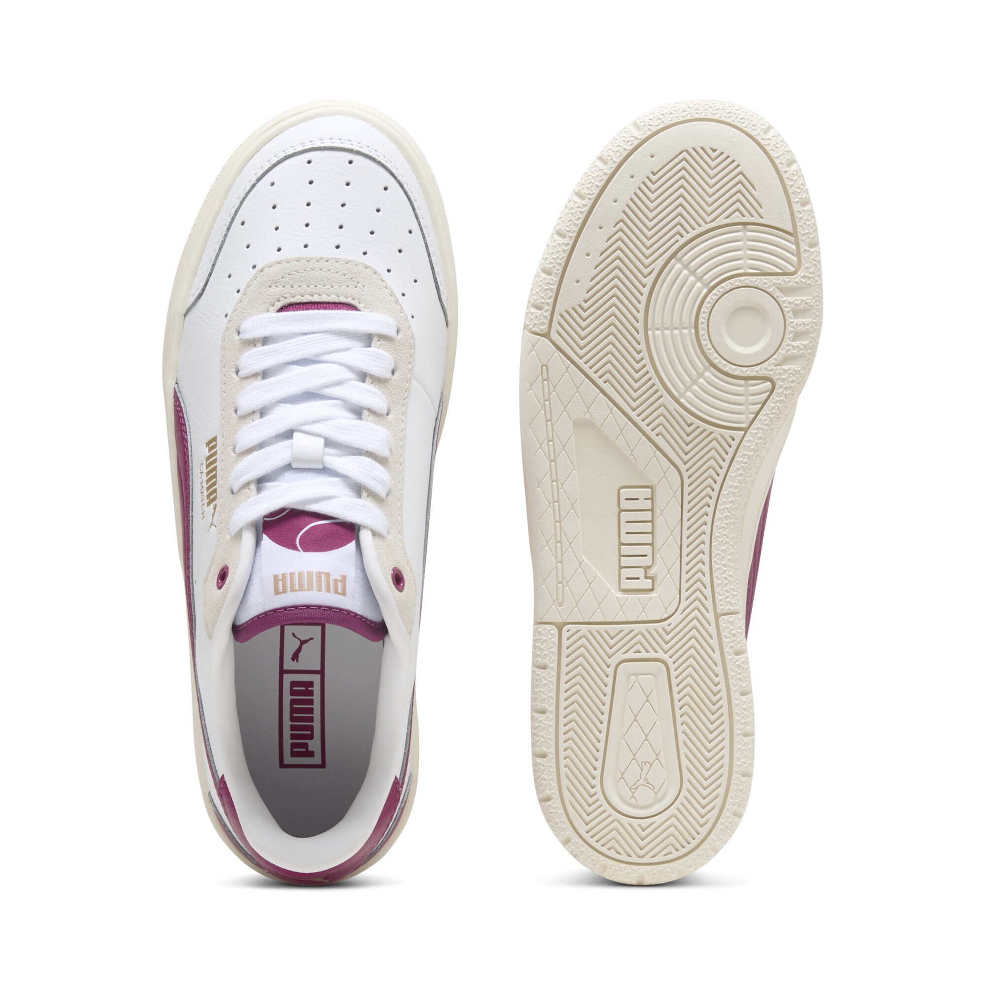 Sneaker PUMA "CA Match Court Sneakers Damen", Damen, Gr. 37, weiß frosted ivory, Obermaterial: Synthetik, Kuhleder, Leder; Futter: Synthetik, Textil; Innensohle: Synthetik, Textil; Laufsohle: Gummi, Schuhe Sneaker 3