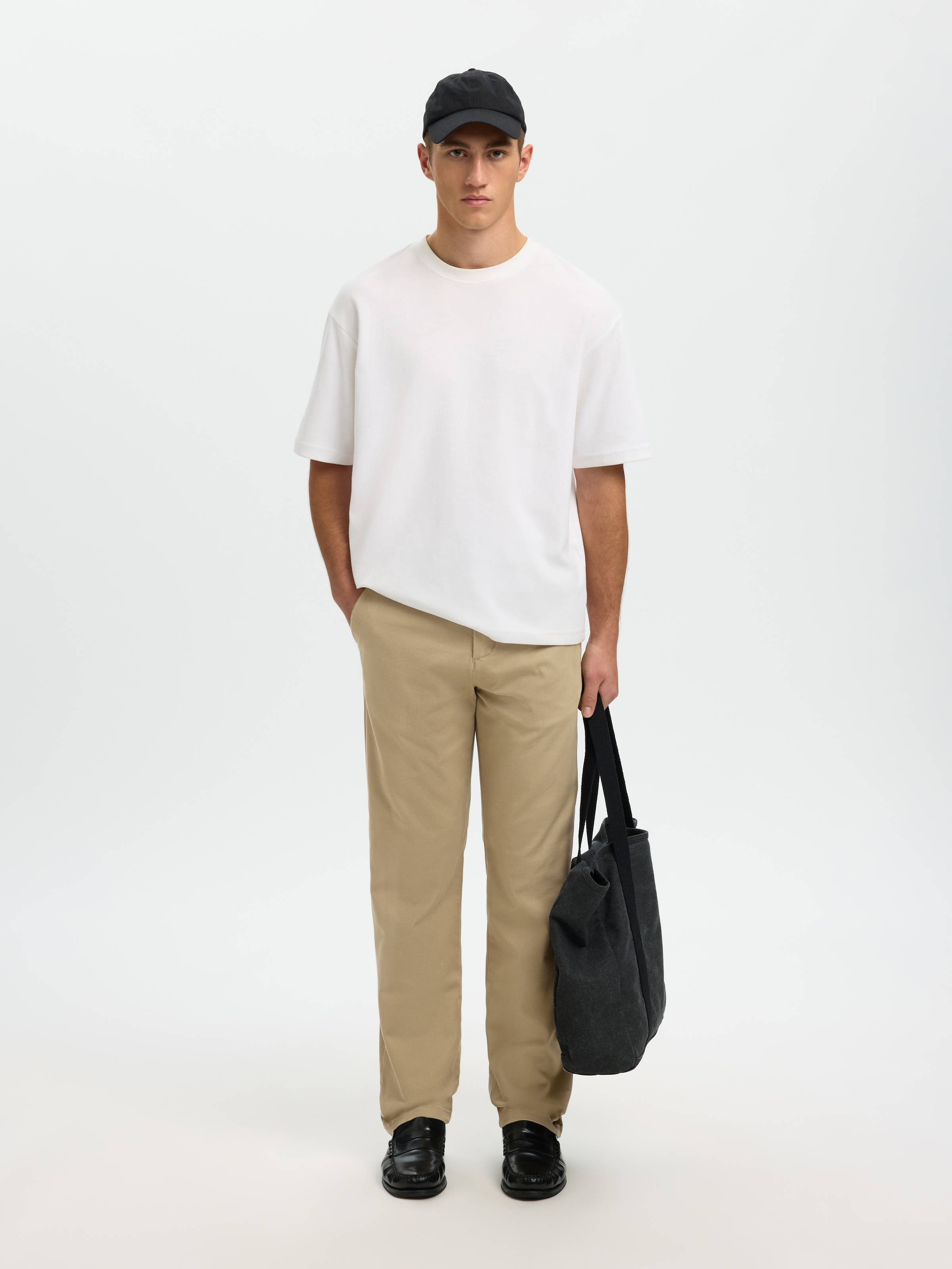 SELECTED Chinos »SLM196-STRAIGHT MILES TWILL PANT NOOS«  Baumwollmischung, straight fit
