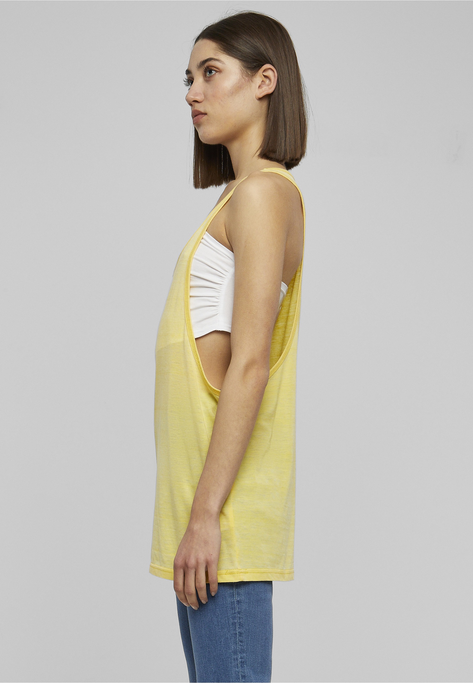 URBAN CLASSICS Tanktop »Urban Classics Damen Ladies Loose Burnout Tank« 1 Stk.