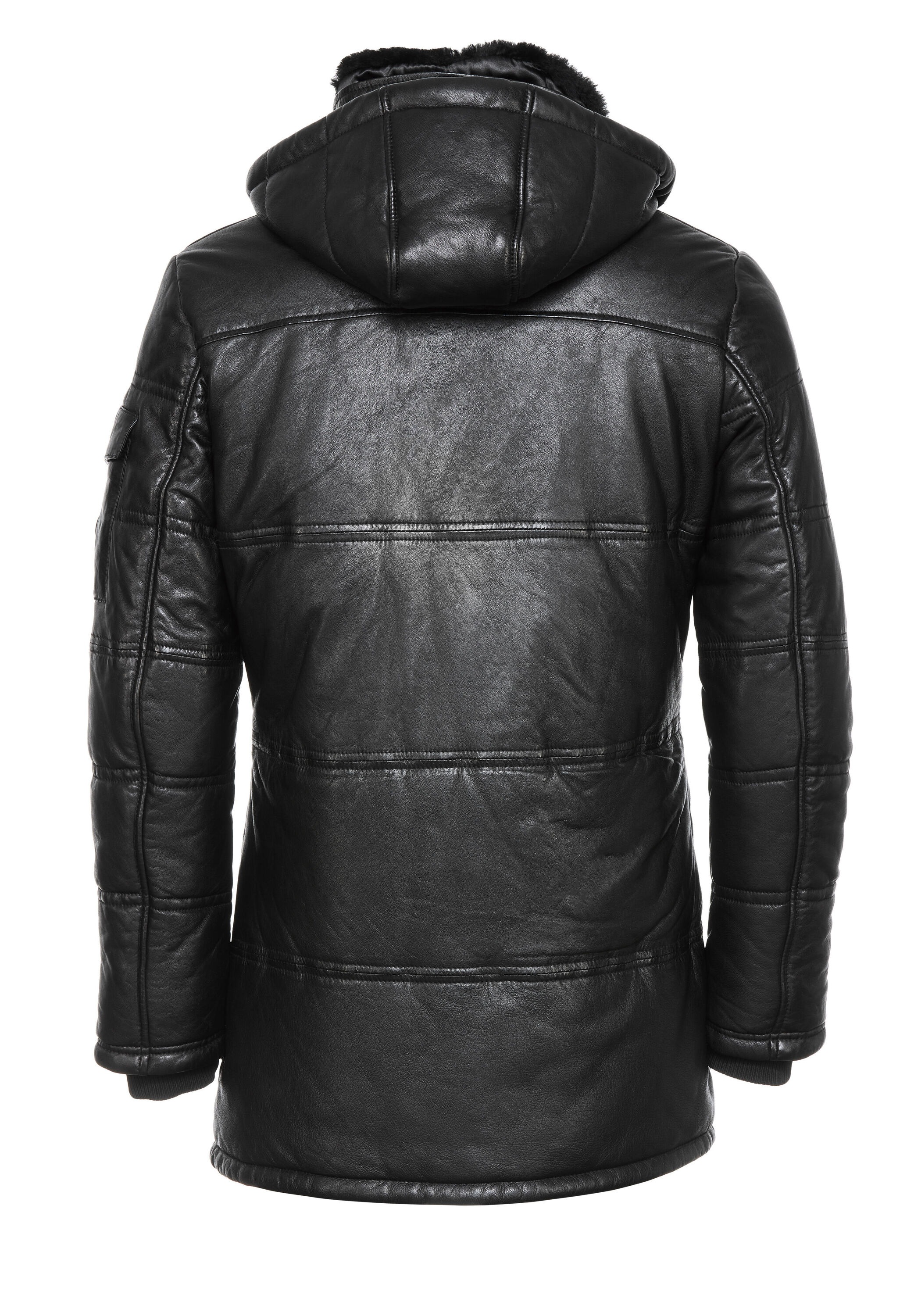 bugatti Lederjacke »BUCARLO« mit Kapuze aus hochwertigem Leder