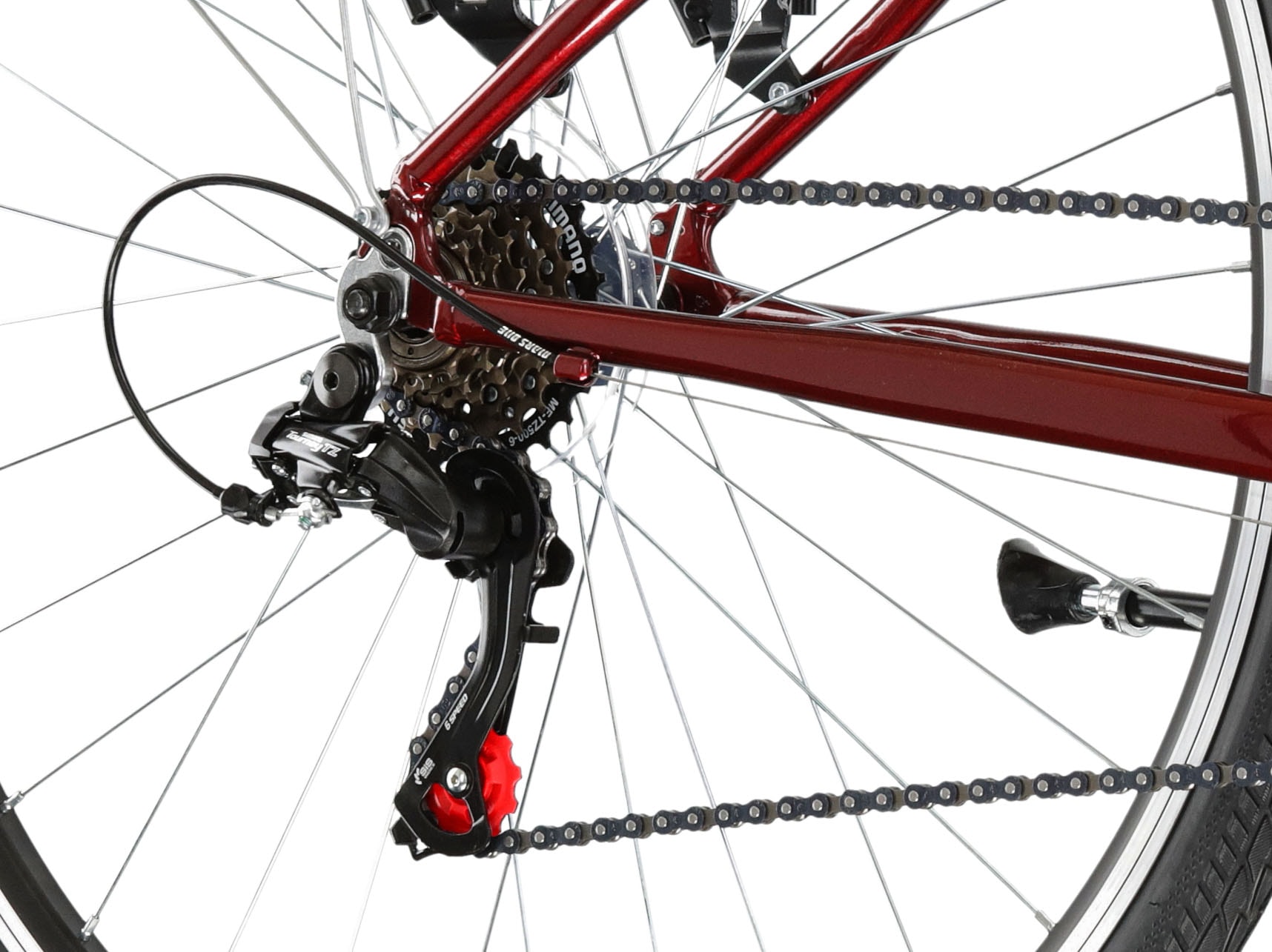 Kross Cityrad »KROSS Citybike Sentio 1.0 rot 6 Gänge«, 6 Gang, Shimano, TOURNEY TZ500 Schaltwerk, Kettenschaltung