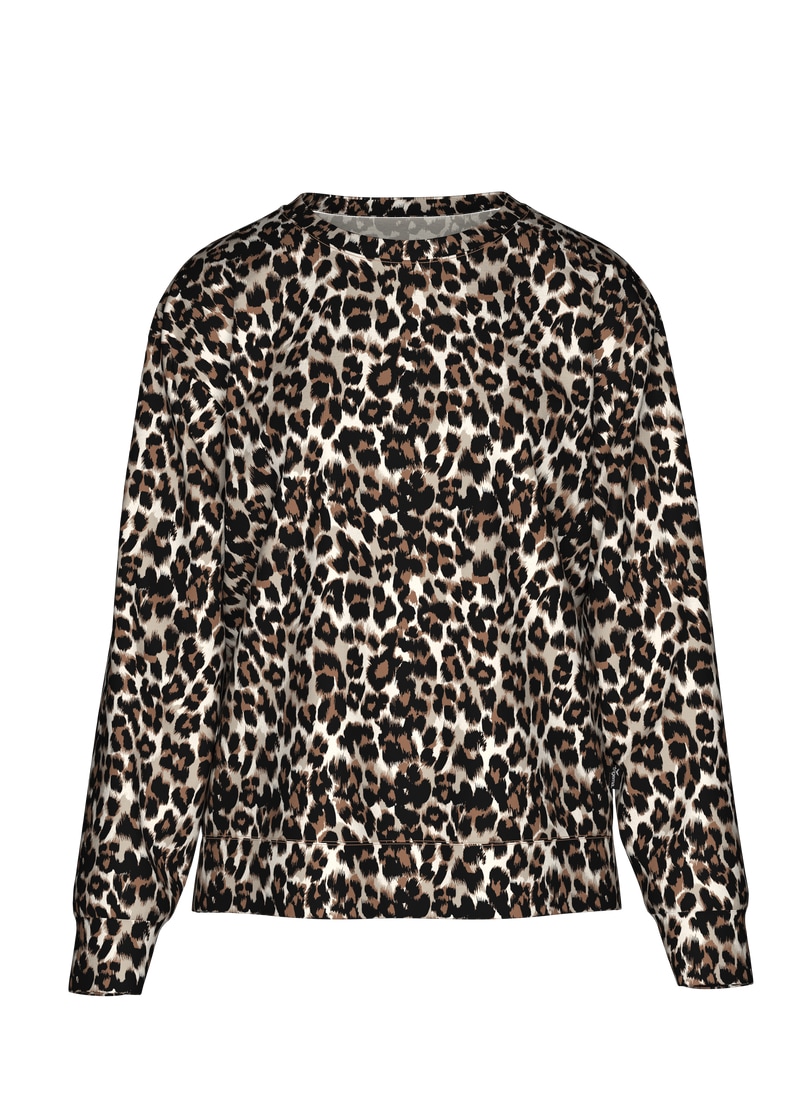 Trigema Sweatshirt »TRIGEMA Sweatshirt mit Allover-Leo-Print«