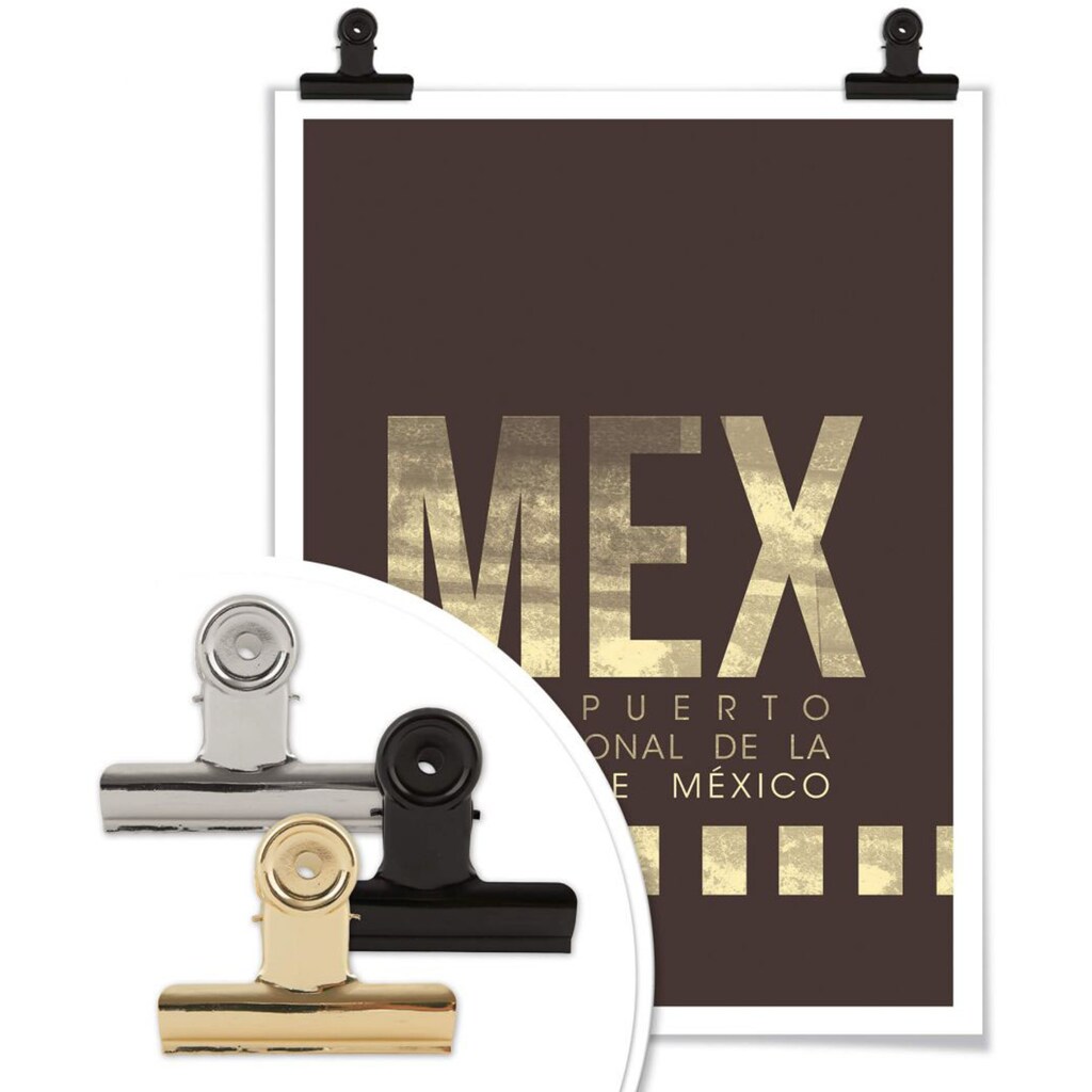 Wall-Art Poster »Wandbild MEX Flughafen Mexico City«, Flughafen, (1 St.)