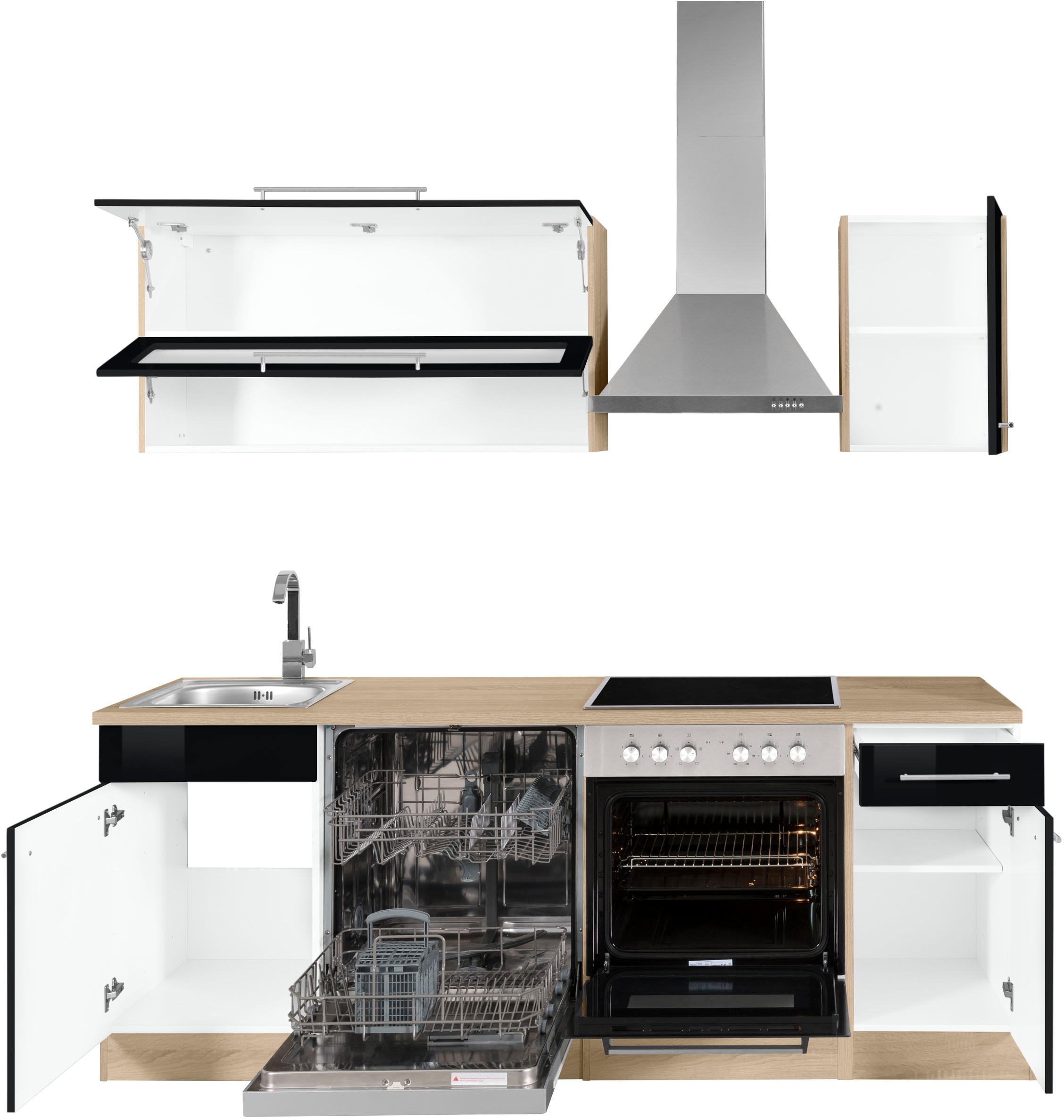 KOCHSTATION Küchenzeile »KS-Eton«, ohne E-Geräte, Breite 210 cm