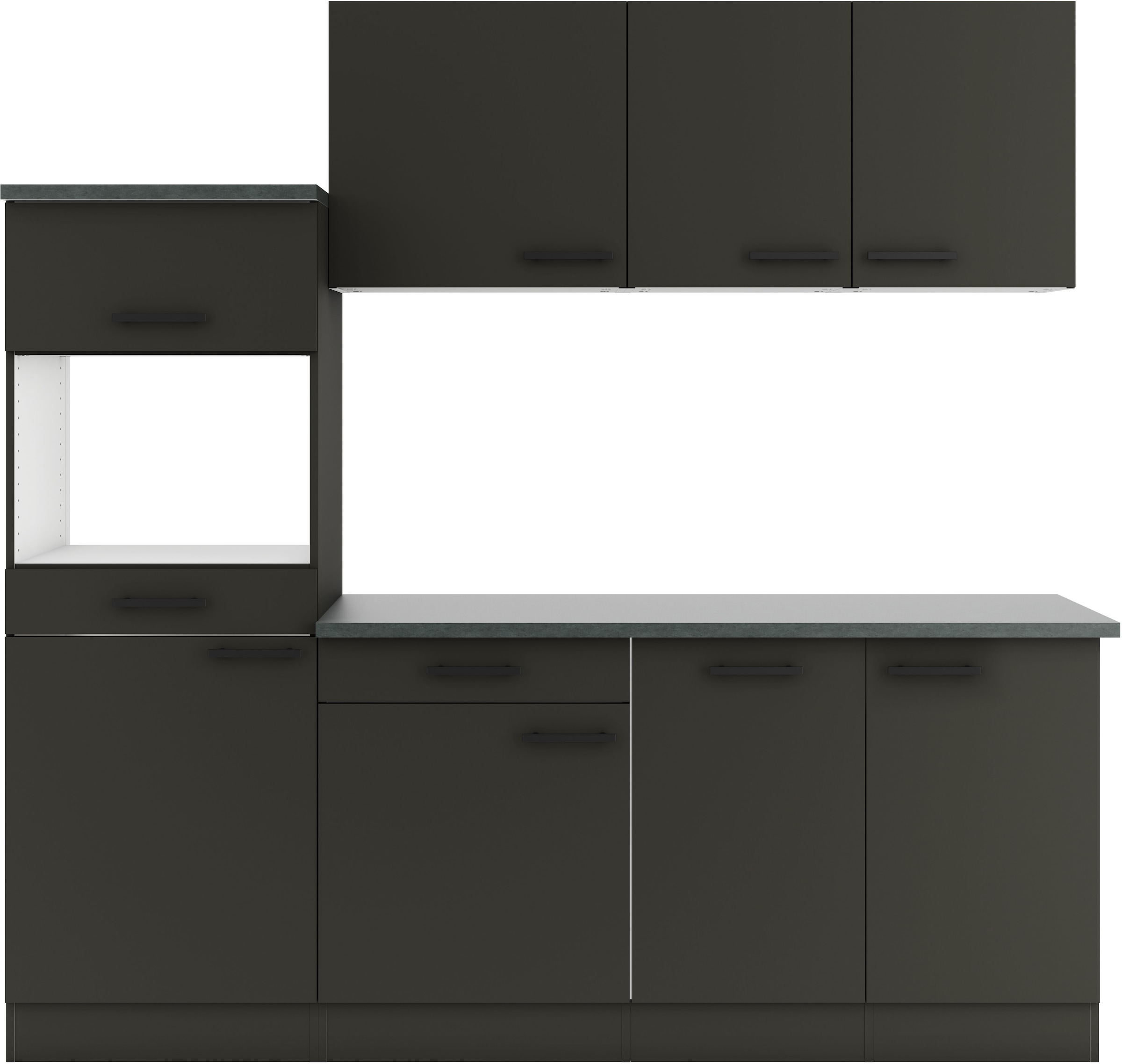 Küchenzeile »Palma«, Breite 210 cm, wahlweise mit E-Geräten, seitenverkehrt stellbar