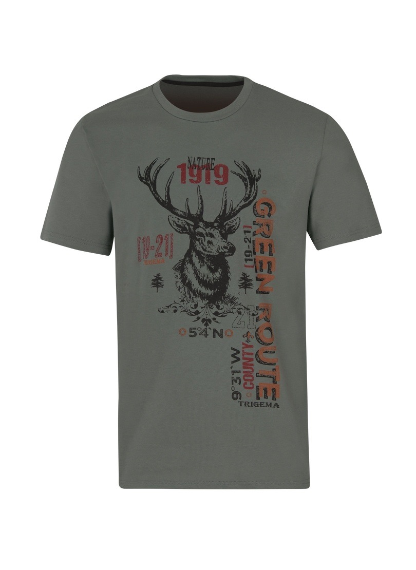 Trigema T-Shirt »TRIGEMA T-Shirt in Öko-Qualität mit Hirsch-Motiv«, (1 tlg.)