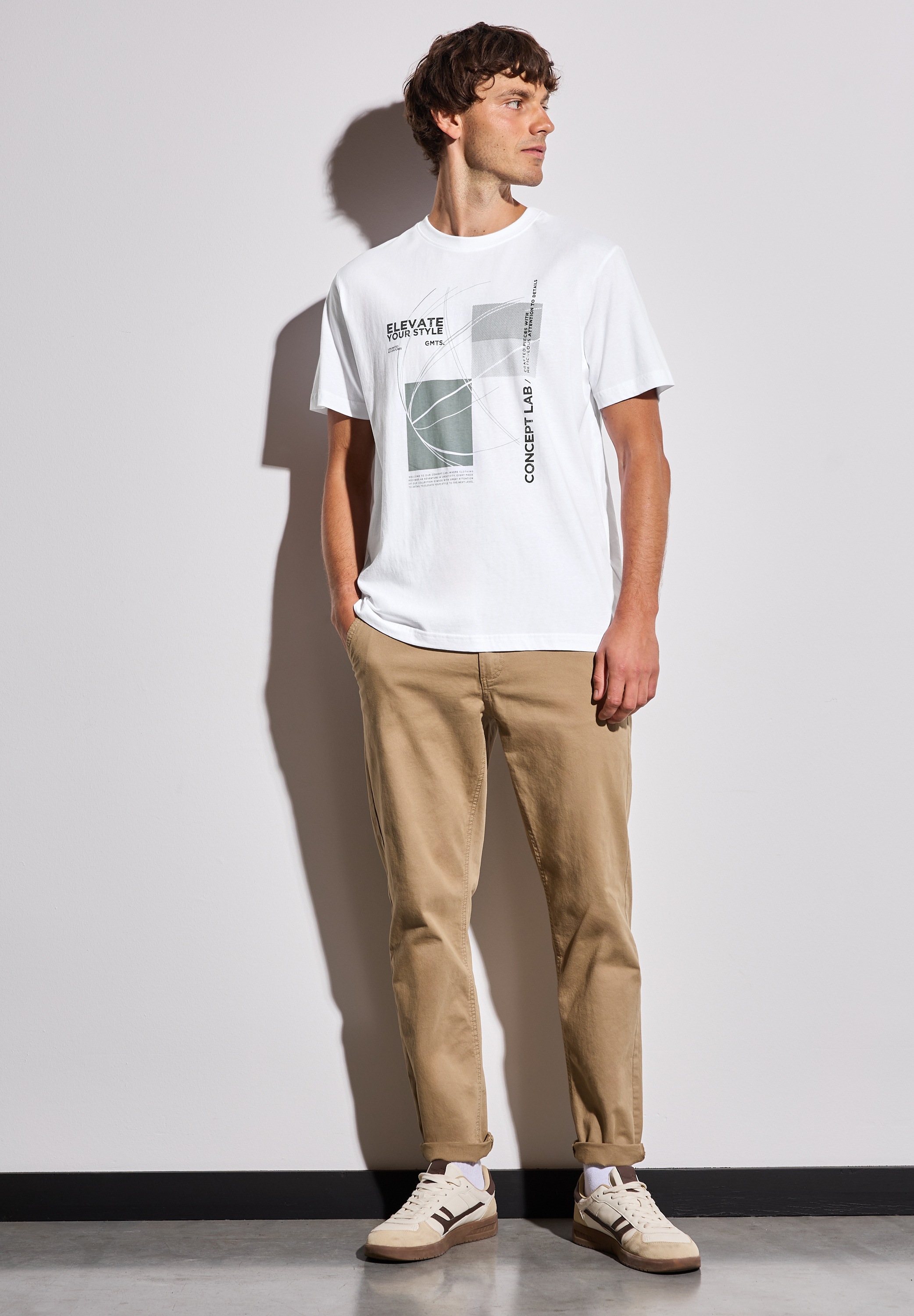 STREET ONE MEN T-Shirt, aus reiner Baumwolle