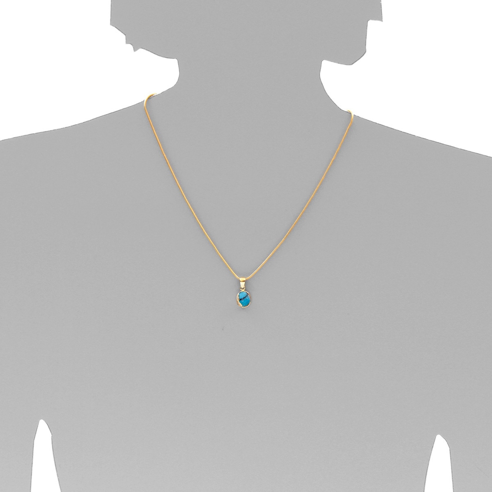 OSTSEE-SCHMUCK Kettenanhänger »- Melanie - Gold 333/000 - Türkis«