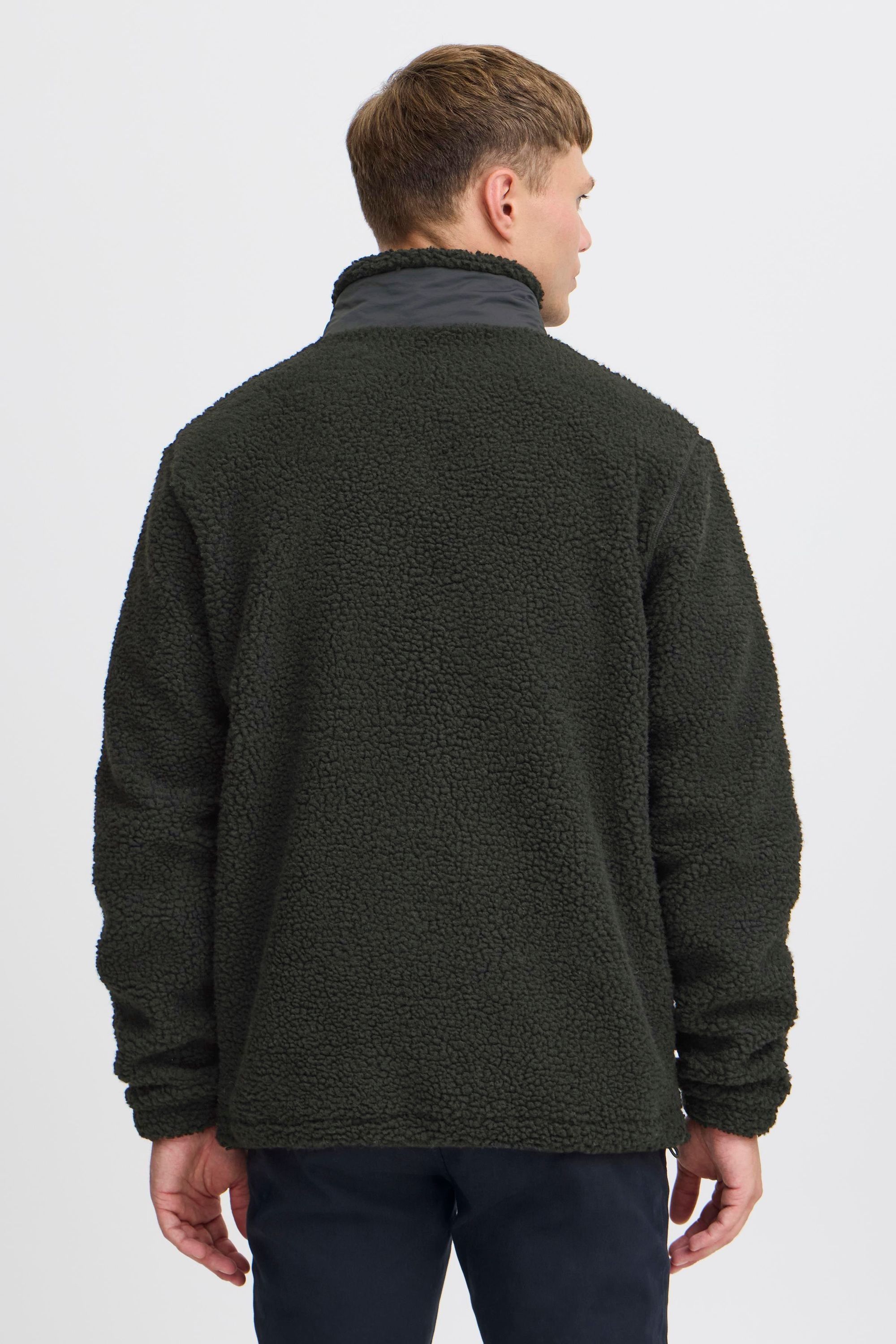 Fleecejacke BLEND "BHLaursus", Herren, Gr. 3XL, schwarz, 100% Polyester, unifarben, Basic, regular fit normal, normaler offener Saum, Jacken Fleecejacke, Kuschelige Teddyjacke mit Taschen 6