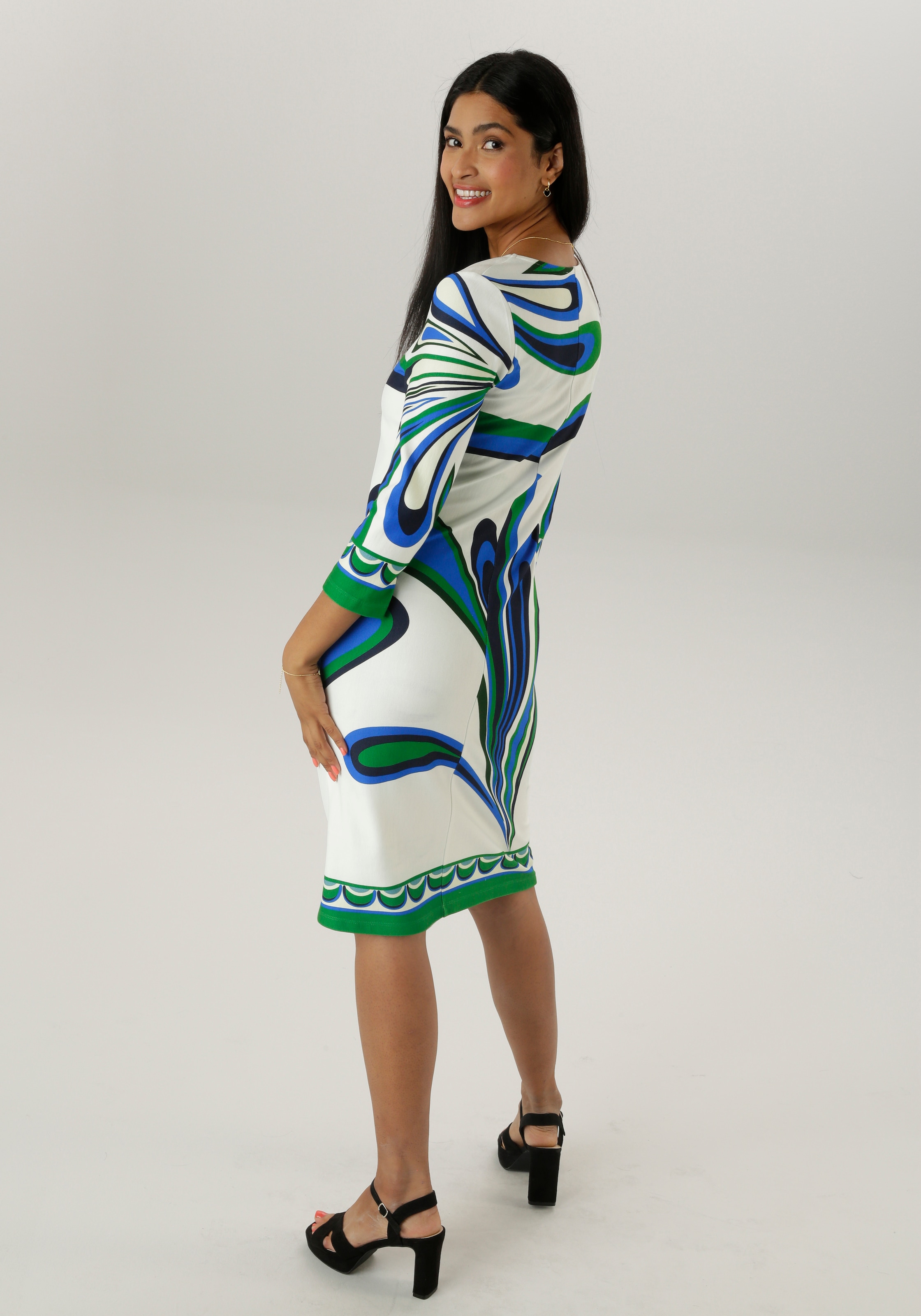 Aniston SELECTED Jerseykleid, mit fantasievollen Alloverprint