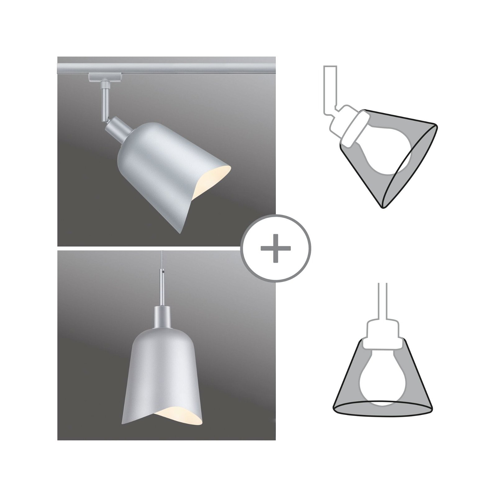 Paulmann Schienensystem-Sets »URail Schirm Alvaro DecoSystems 144mm«