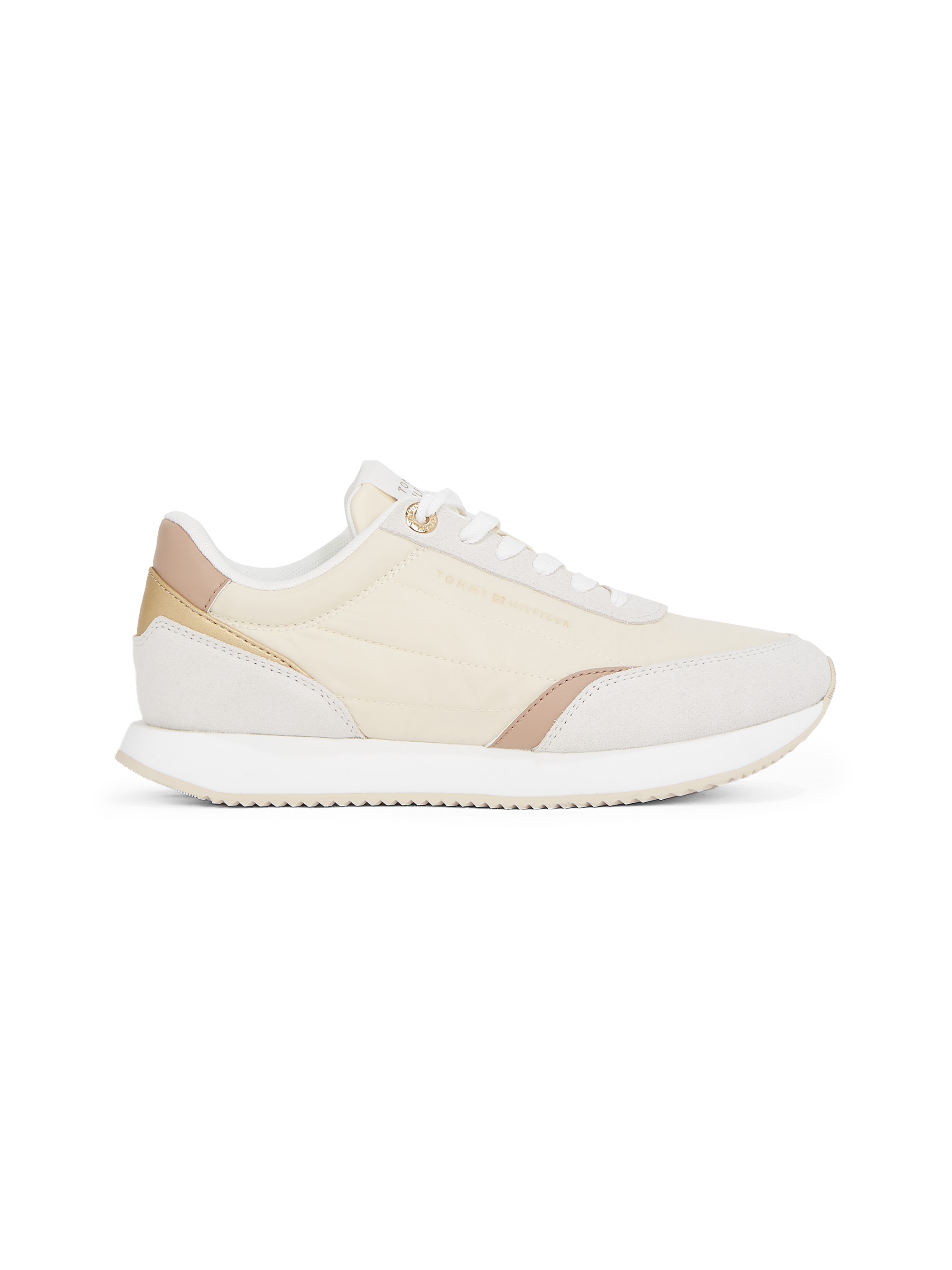 Tommy Hilfiger Plateausneaker »ESSENTIAL RUNNER«, Freizeitschuh, Halbschuh, Schnürschuh mit Kontrastbesätzen