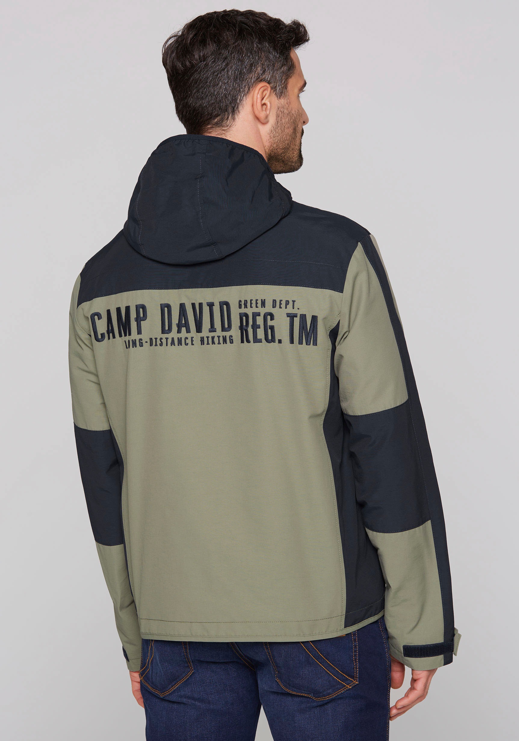 CAMP DAVID Outdoorjacke, mit Kapuze, mit Logostickereien