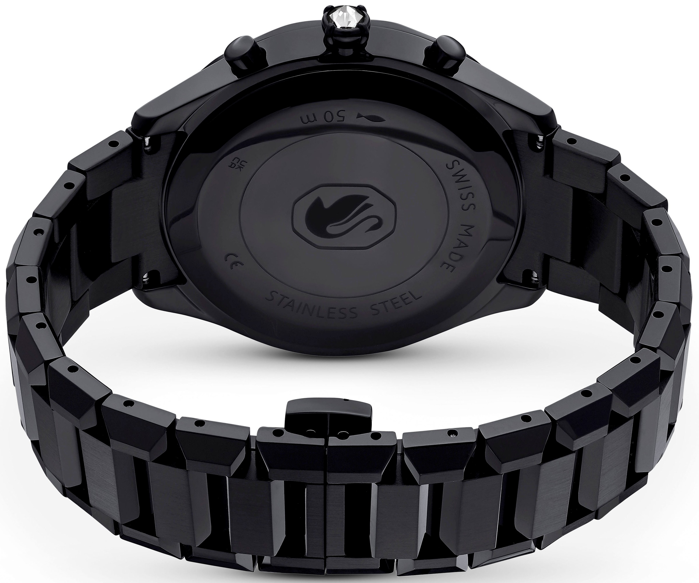 Swarovski Chronograph »DEXTERA CHRONO« Armbanduhr, Quarzuhr, Damenuhr, Swarovski-Kristalle, Swiss Made