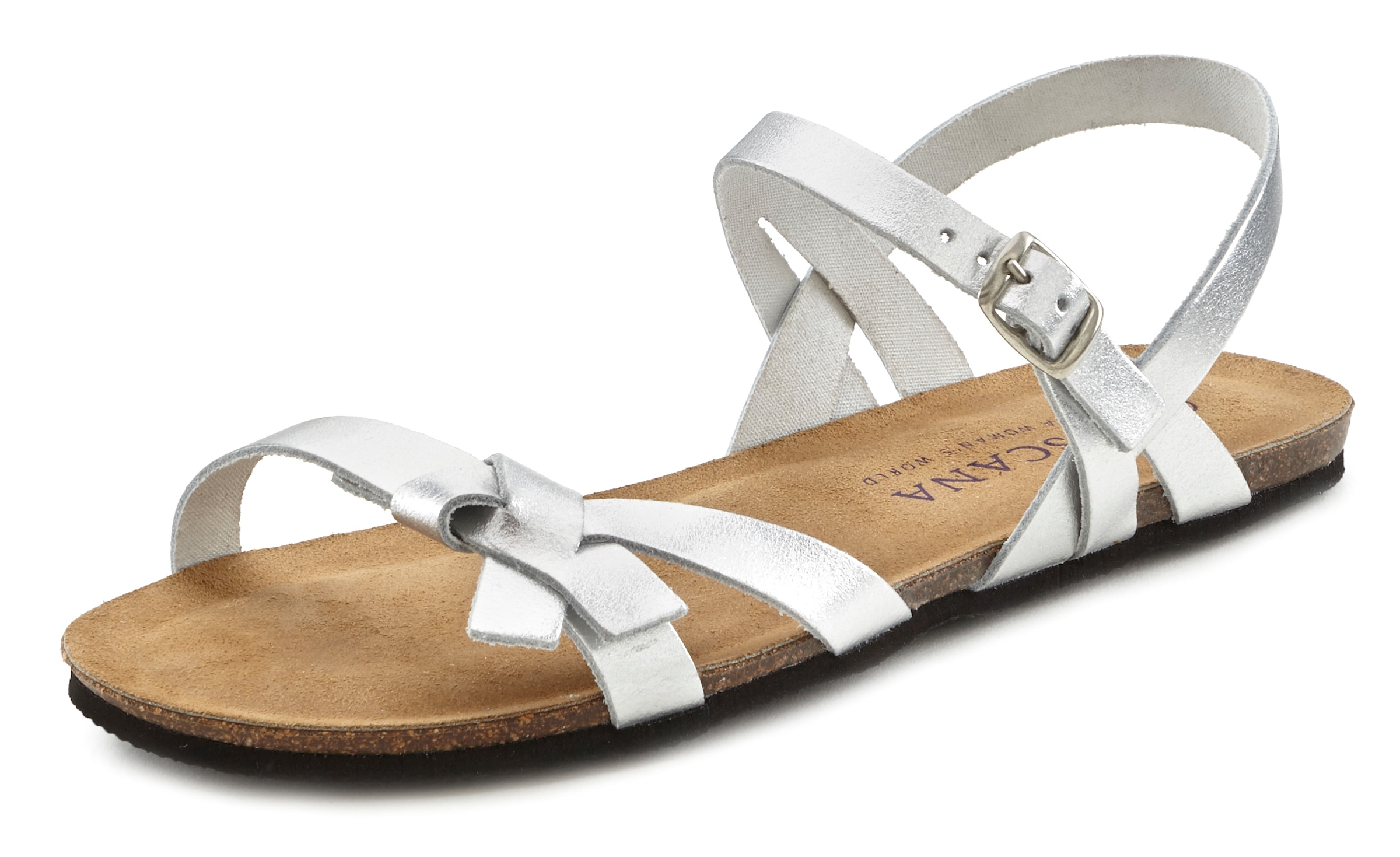 LASCANA Sandale, Sandalette, Sommerschuh aus Leder günstig online kaufen