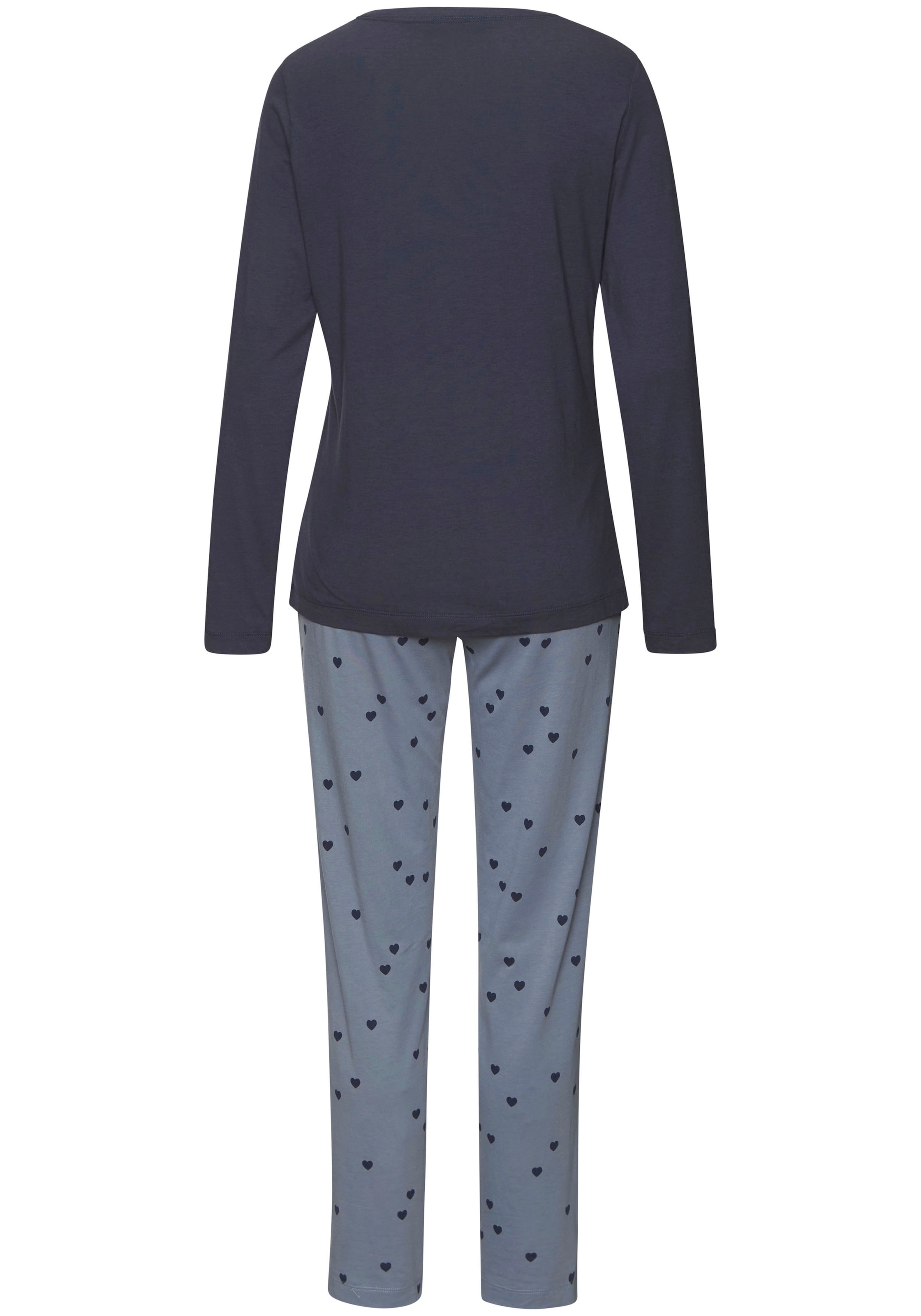 Vivance Dreams Pyjama, (2 tlg.), mit süßem Schrift-Aufdruck