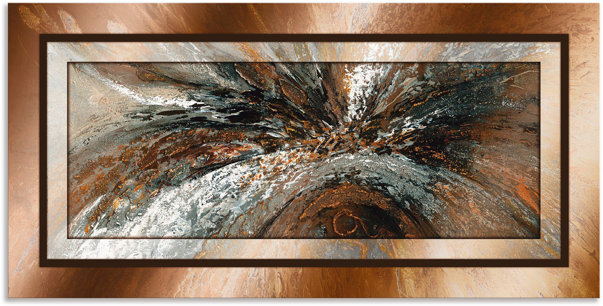 Artland Wandbild "Gold Abstrakt 1" Gegenstandslos 1 Stk. tlg. als Alubild, günstig online kaufen