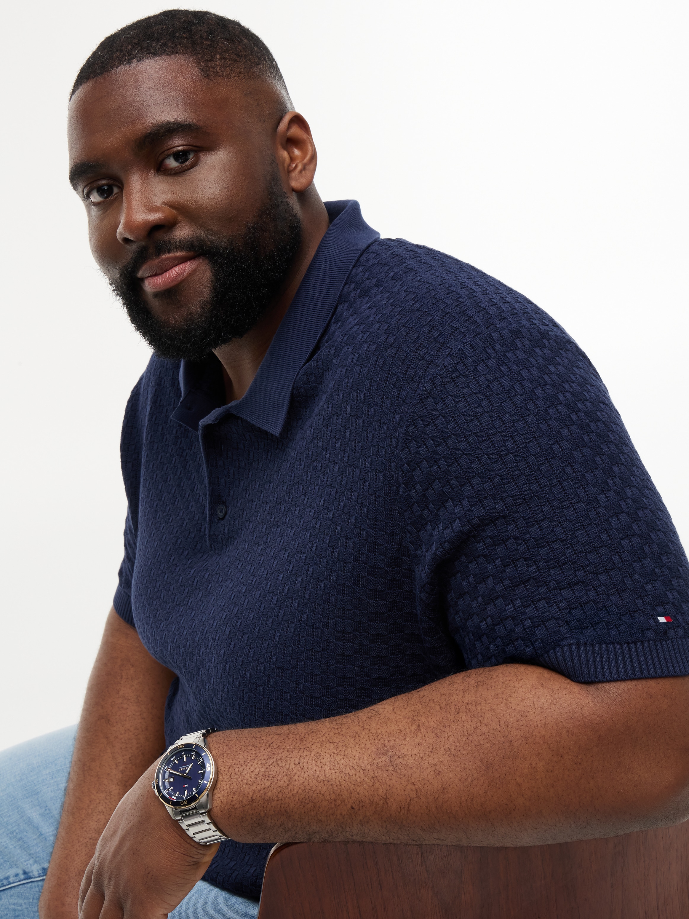 Tommy Hilfiger Big & Tall Poloshirt »BT-GMD STRUCTURE« Große Größen, mit Struktur