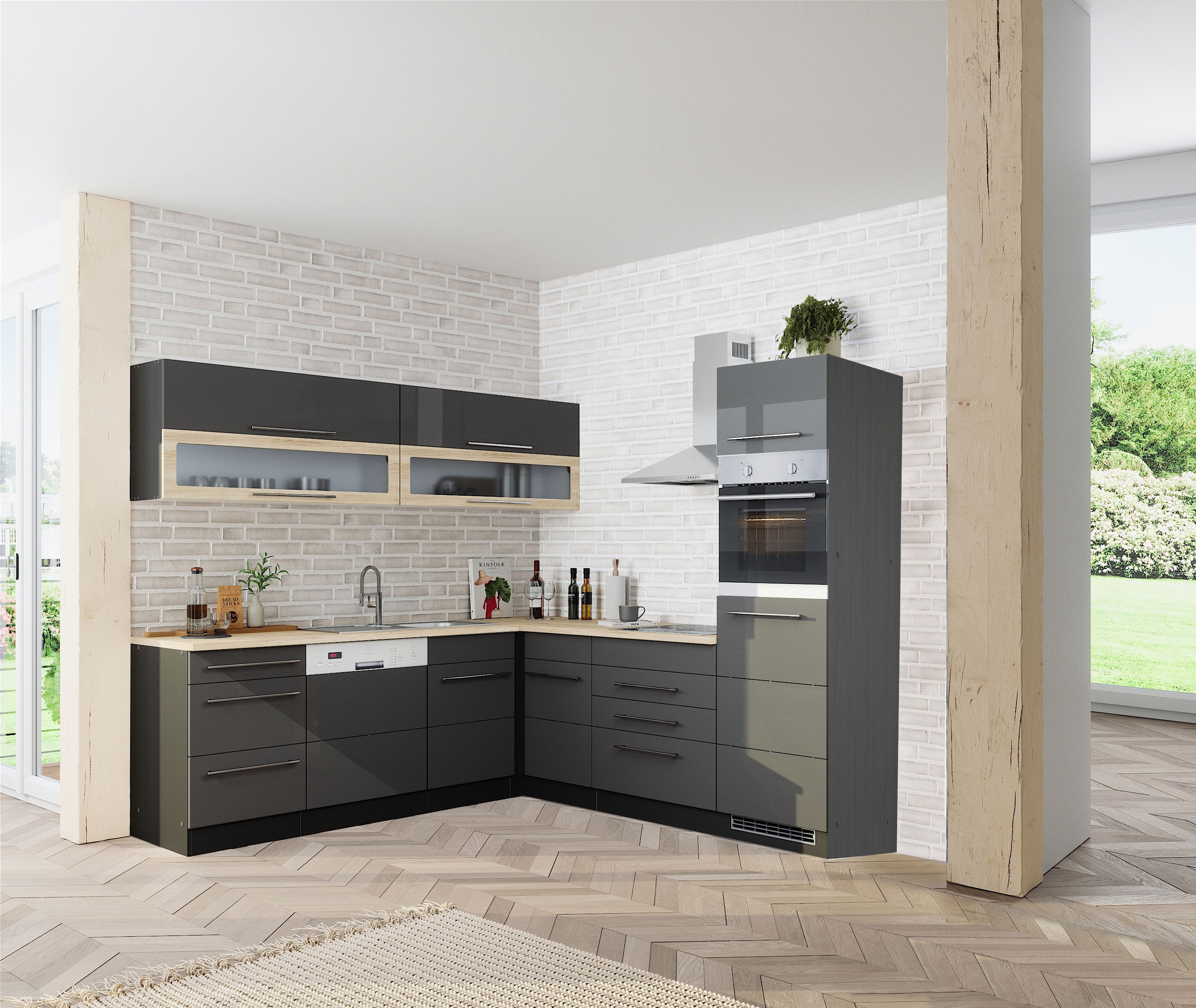 HELD MÖBEL Winkelküche "Wien", Stellbreite 220 x 250 cm, wahlweise mit E-Ge günstig online kaufen